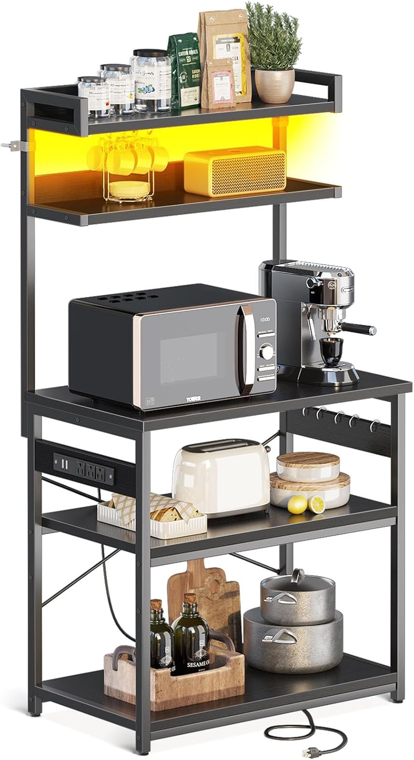 ODK 5-Tier Kitchen Rack with Power Outlet & ample Storage