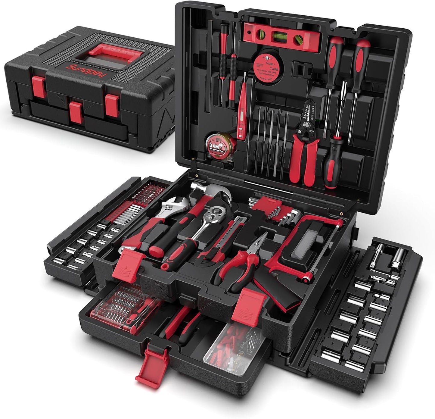 Sundpey Home Tool Kit with Drawer - 379-Piece Complete Set