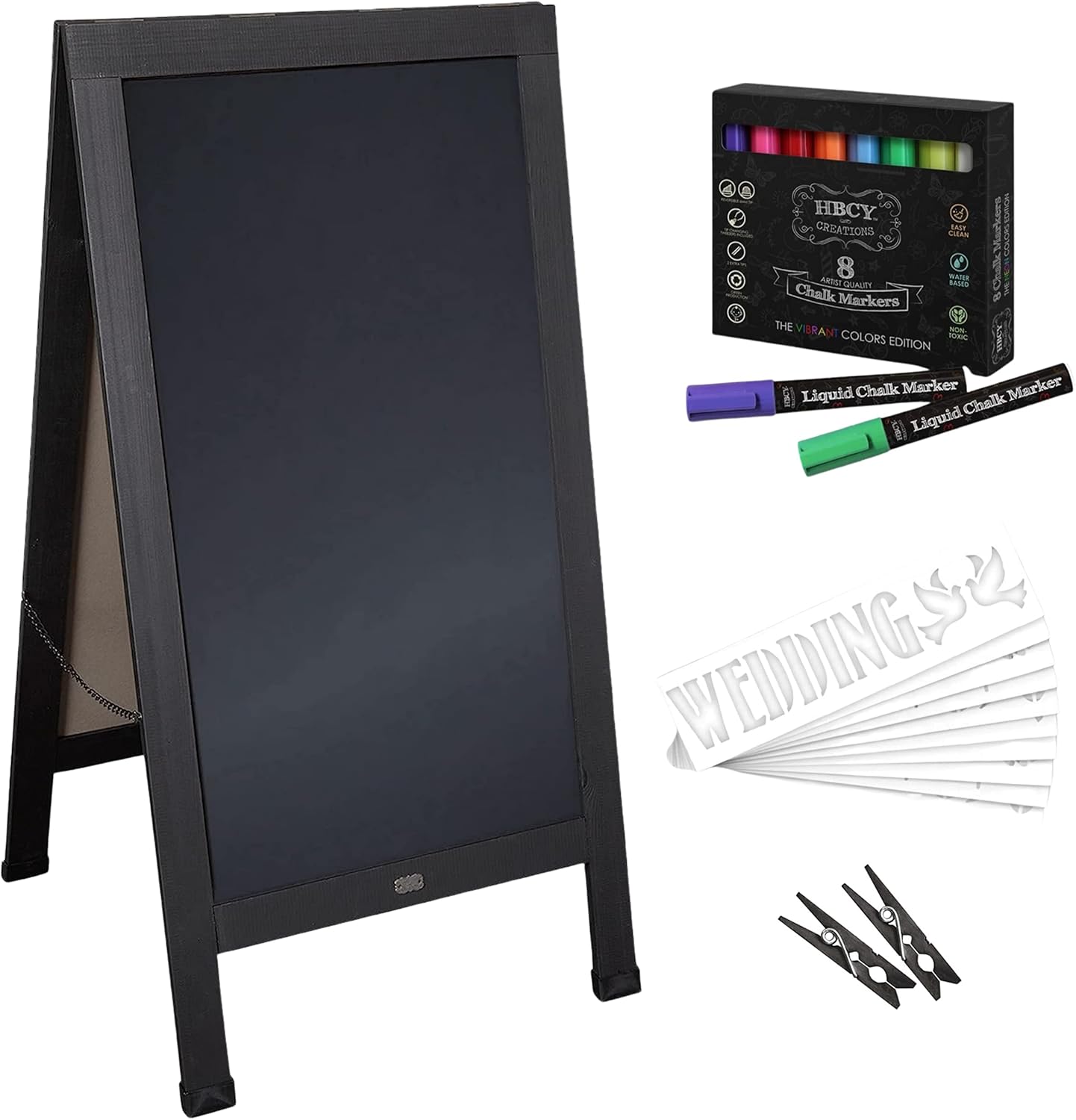 Double-Sided Magnetic A-Frame Chalkboard for Versatile Use
