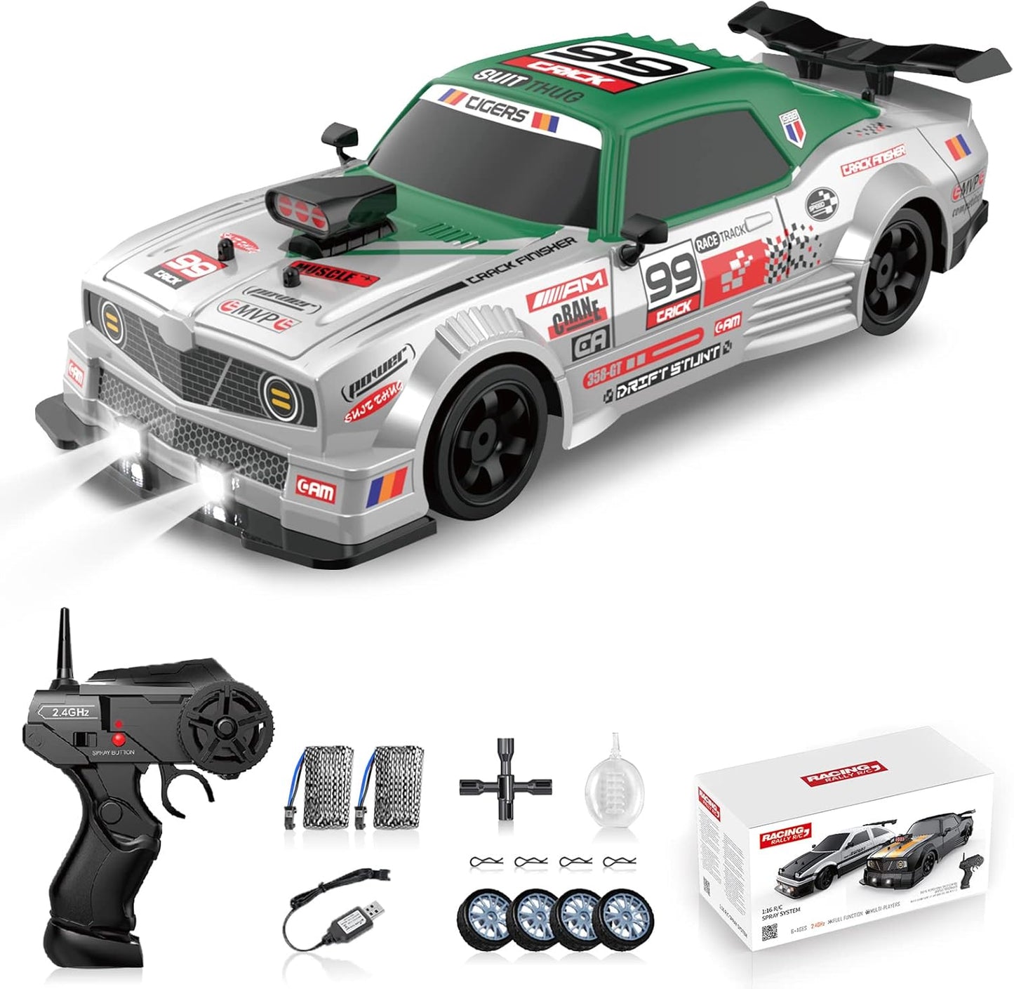 RC Drift Car 2.4GHz 1:16 Scale High Speed Remote Control Vehicle