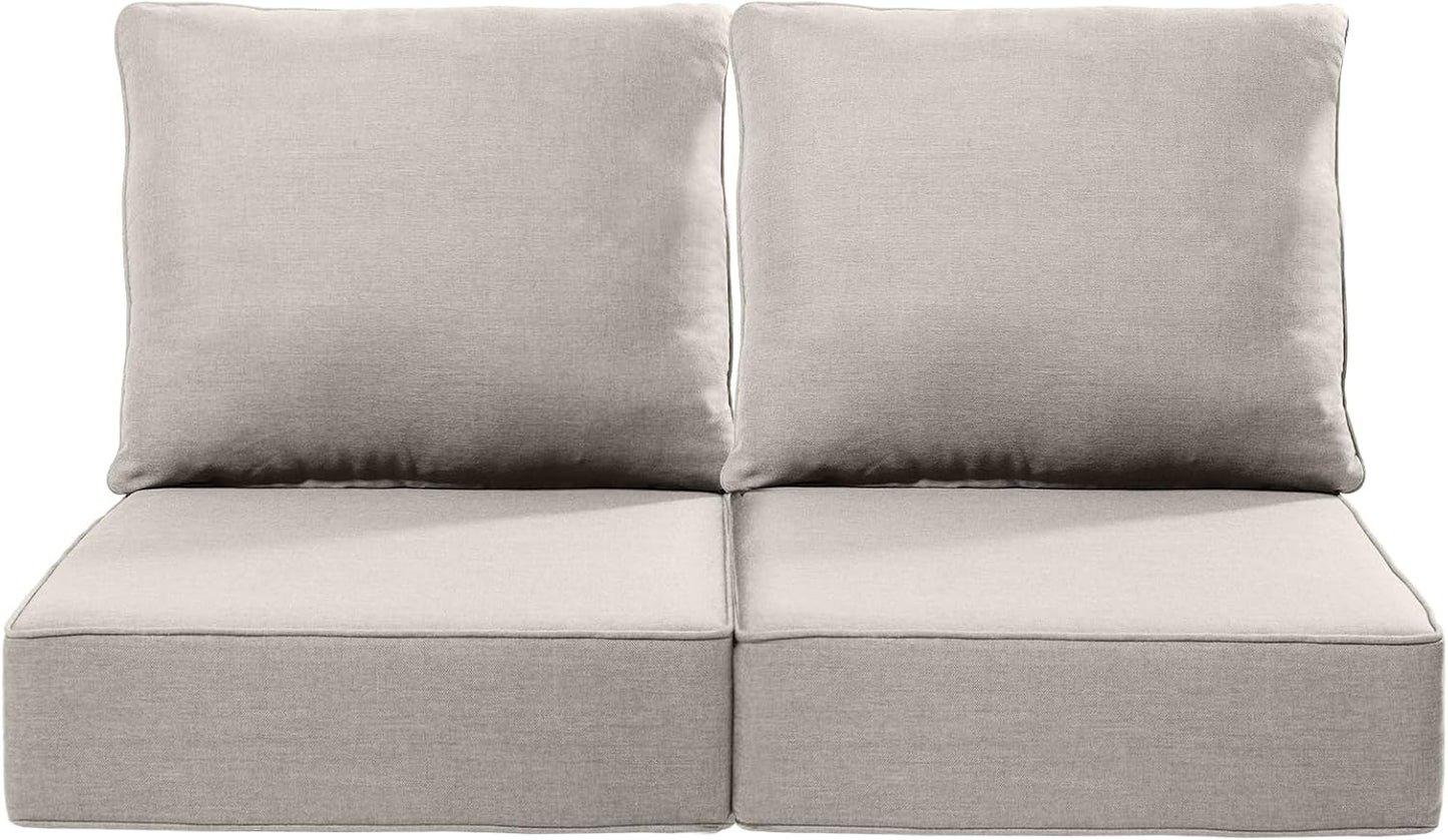 Luxury 22x24 Outdoor Seat Cushions for Patio Chairs Set of 2