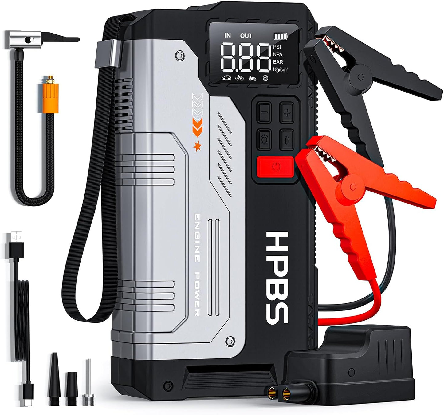 HPBS 5000A Jump Starter & Air Compressor