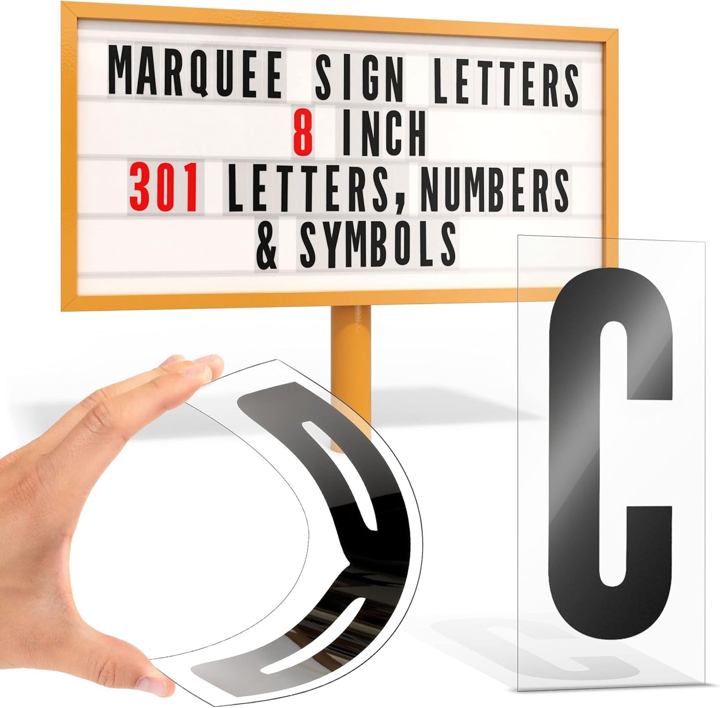 Houseables Marquee Letters for Signs - Changeable Plastic Letters