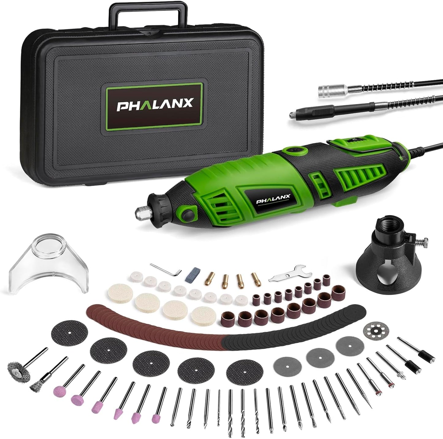 180W Rotary Tool Kit with Flex Shaft for DIY Projects and Crafts