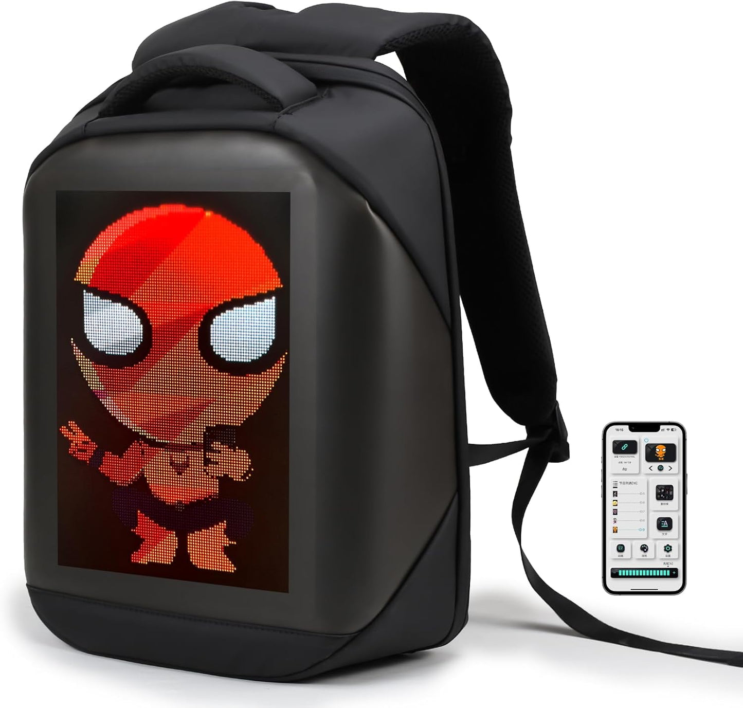 LED Backpack with App Control for Cool DIY Pixel Art Animation