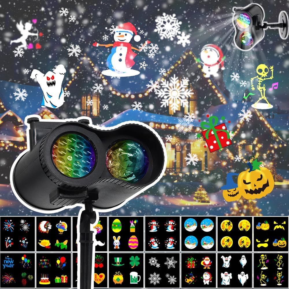 2-in-1 Bright Snowflake Projector - Festive Xmas Light Show!