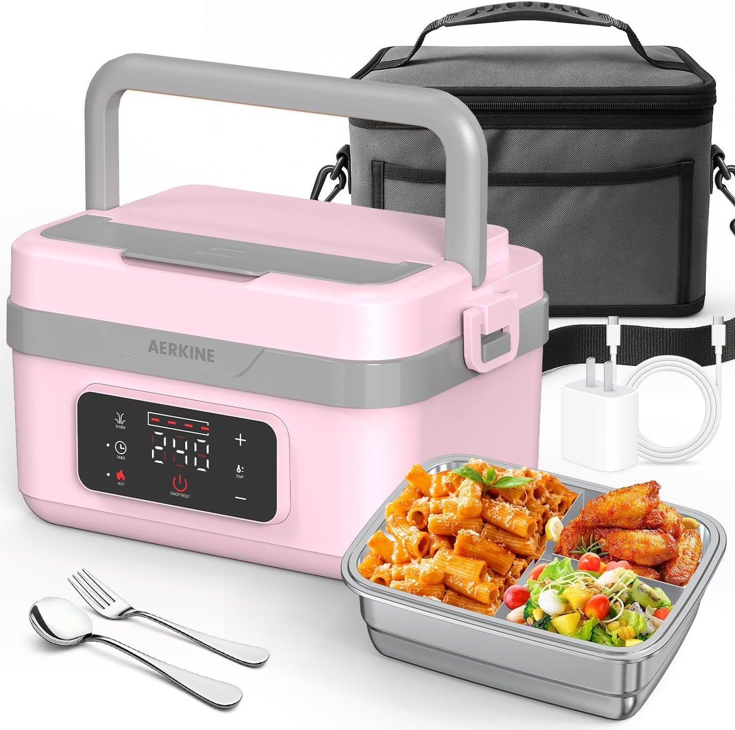Electric Lunch Box For Adults - Rechargeable 60W Food Warmer