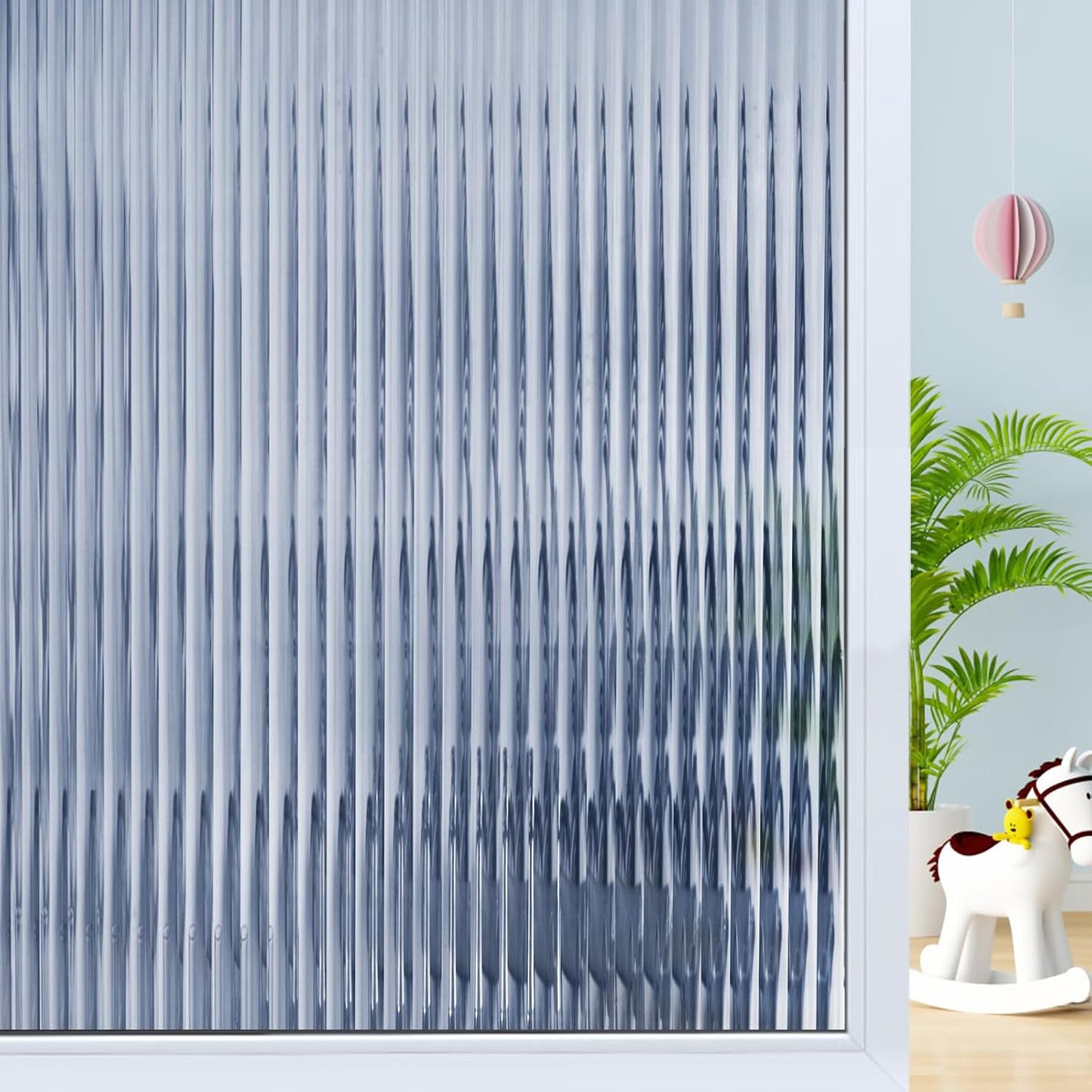 Windimiley Window Privacy Film for 3D Reeded Glass Effect