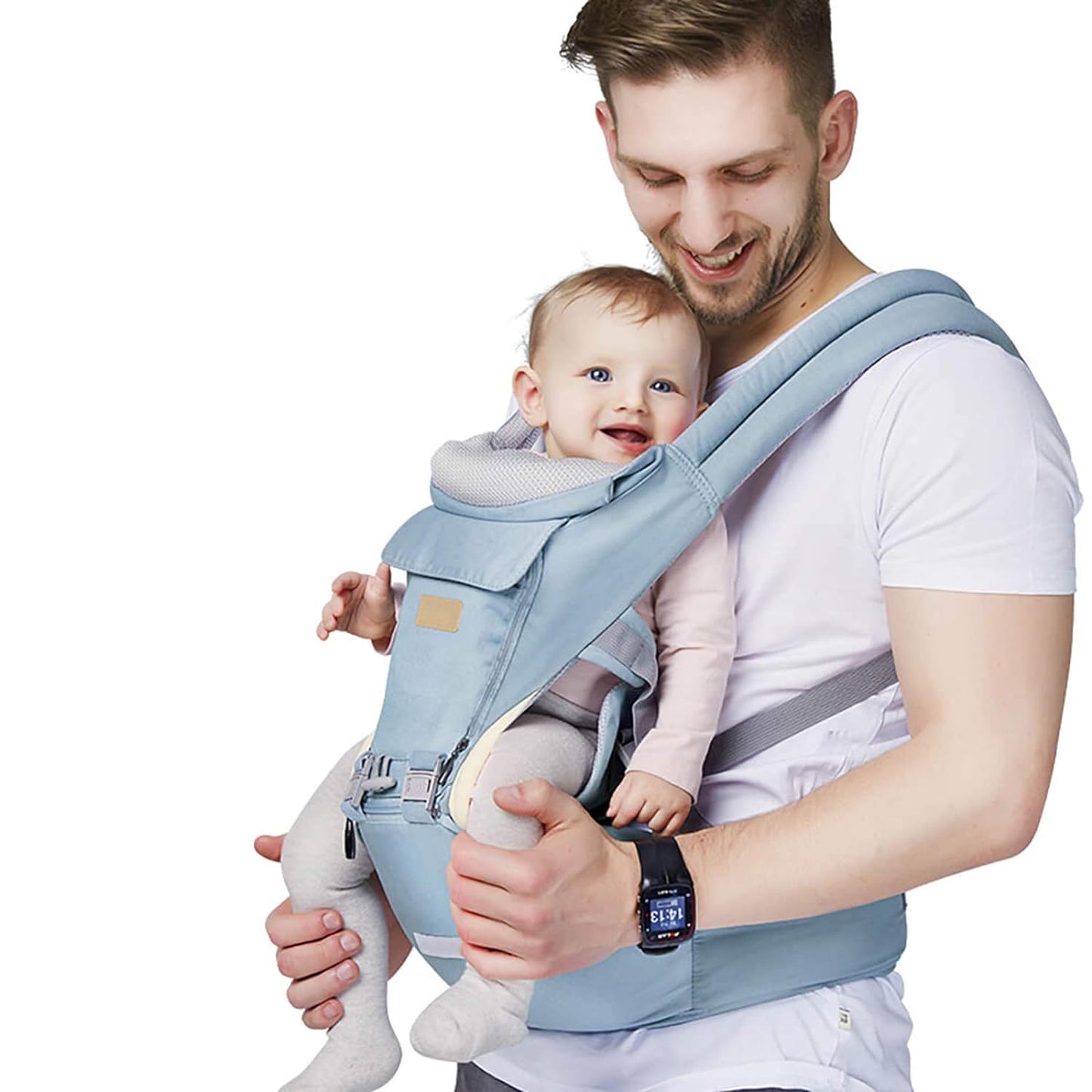 FRUITEAM 6-in-1 Baby Carrier for All Ages (Blue)