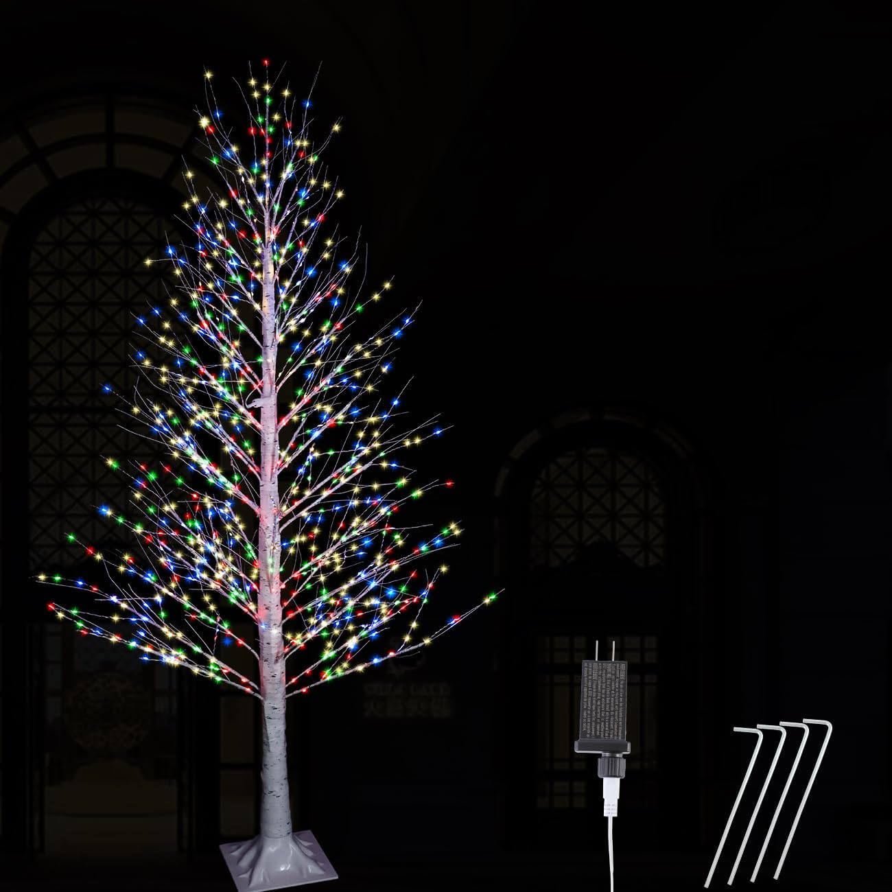 6FT 696LED Christmas Birch Tree with Twinkle Function for Decor