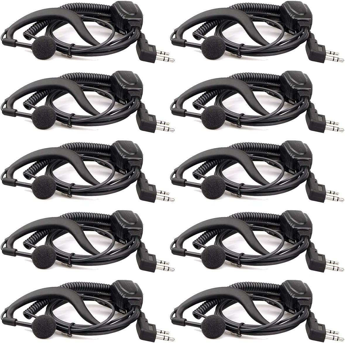 Adjustable Walkie Talkie Earpiece with Mic for Two Way Radio