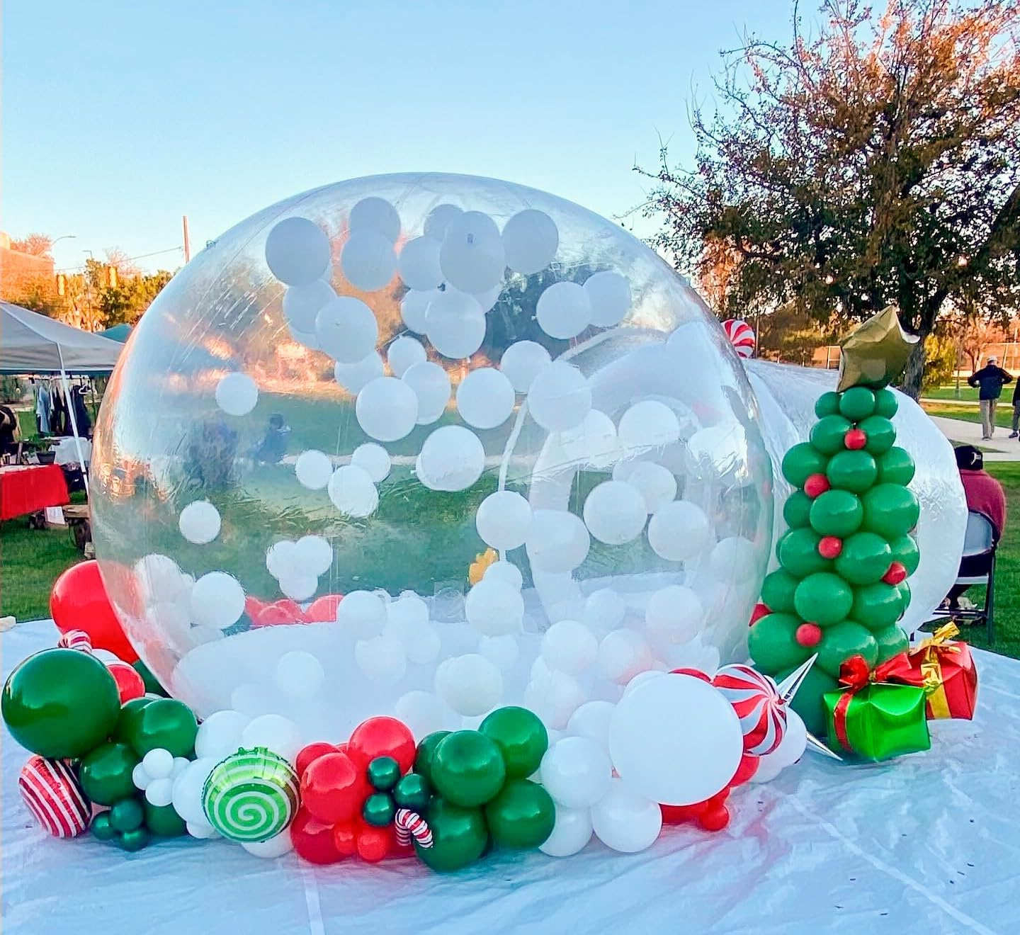 10FT Clear Inflatable Snow Globe - Outdoor Fun!