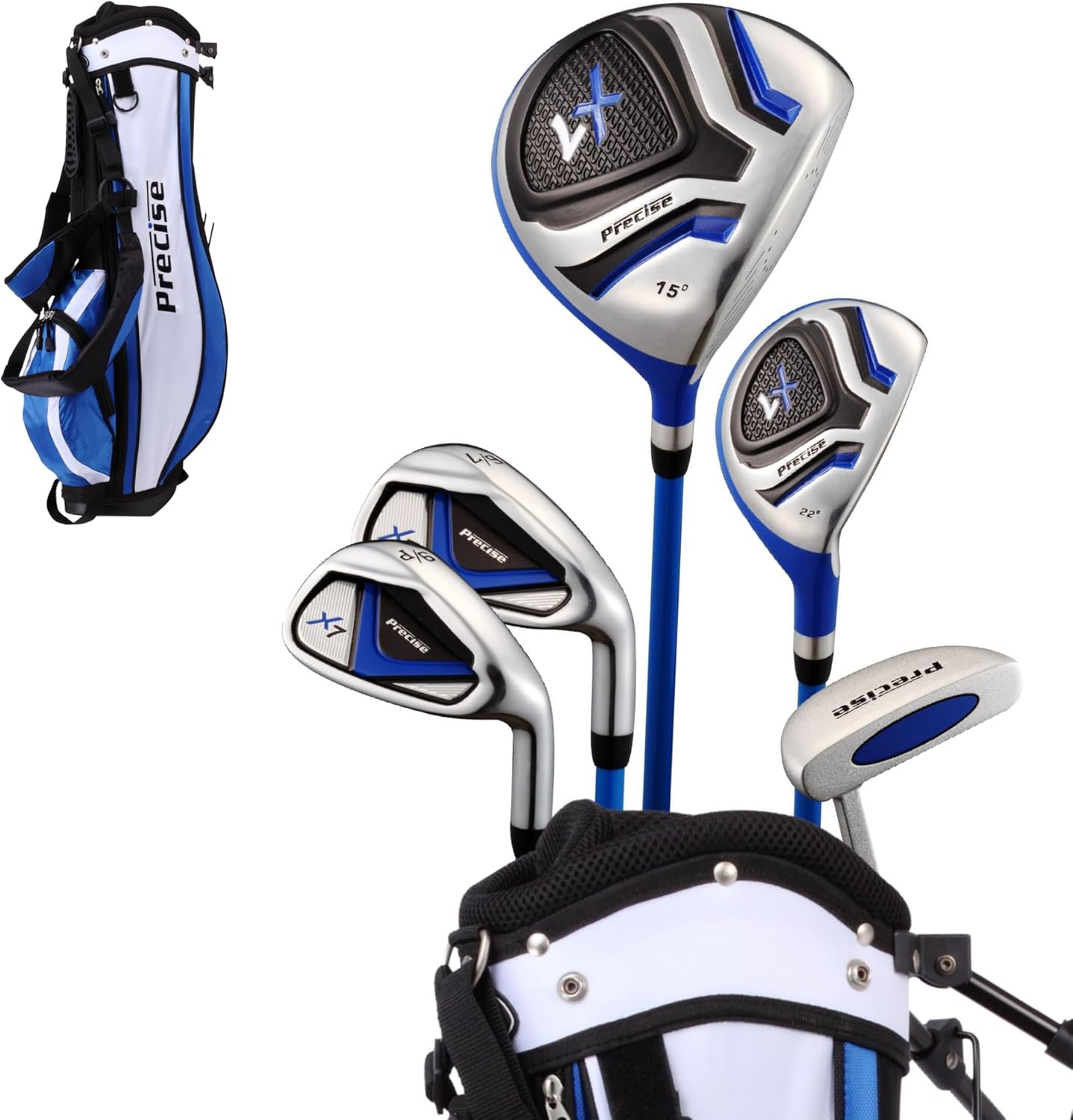 Precise X7 Kids Golf Clubs Set for Boys & Girls Ages 9-12