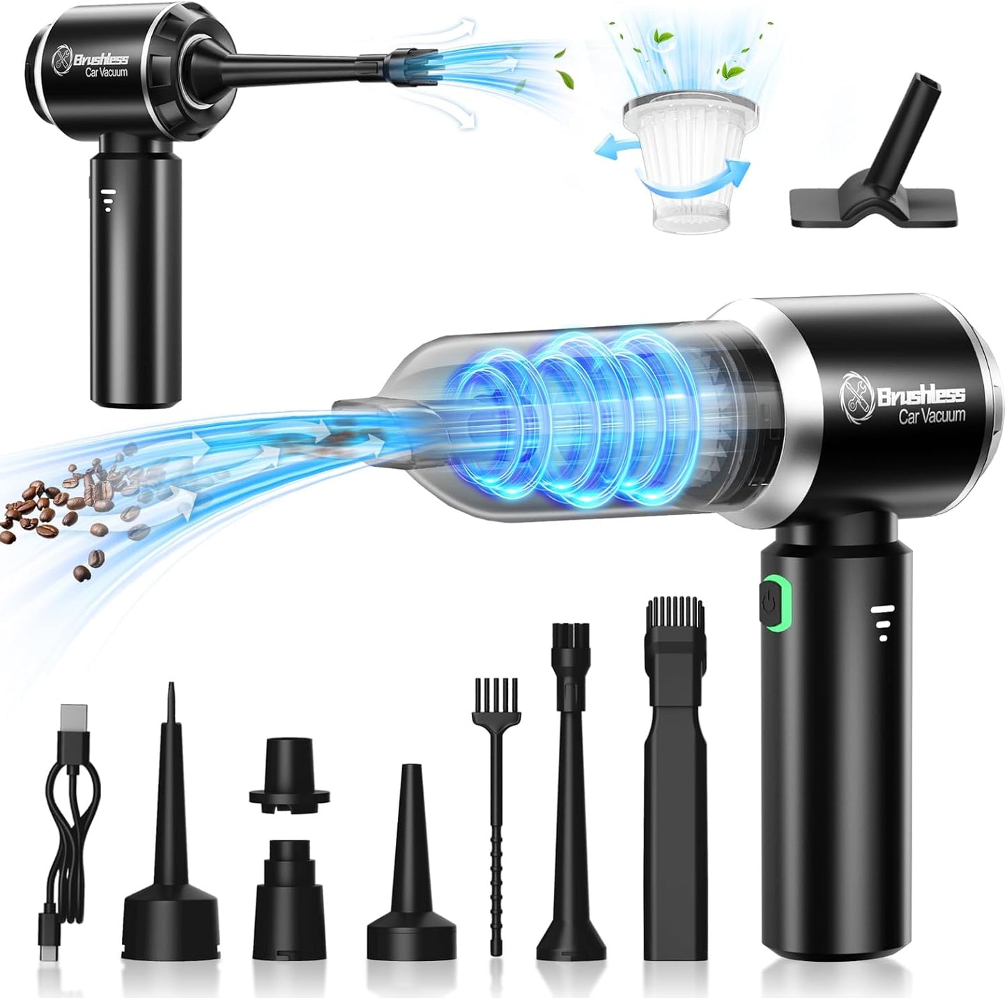 Powerful 18000PA Hand-Held Car Vacuum - GODROT