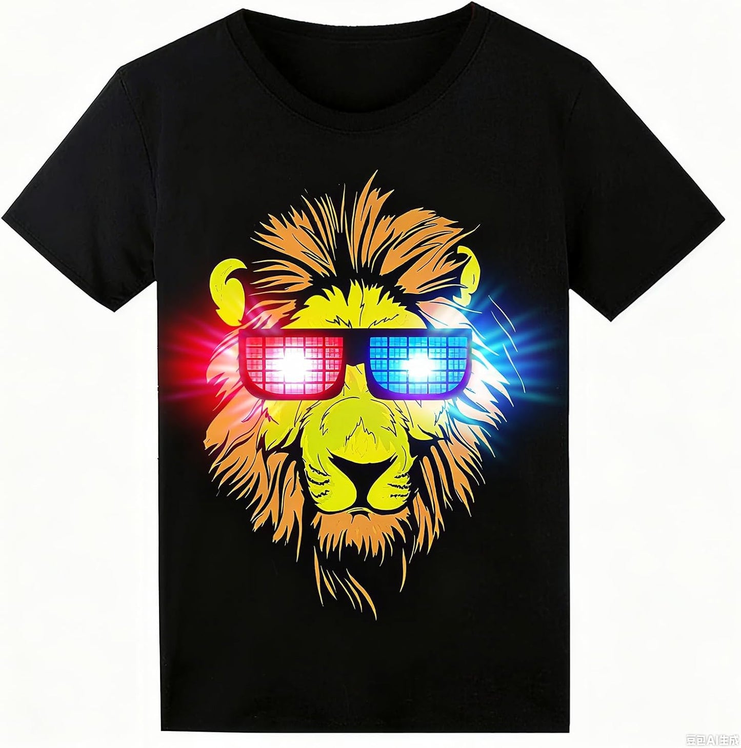 Sound Activated LED T-Shirt for Rave, Concert, and Parties