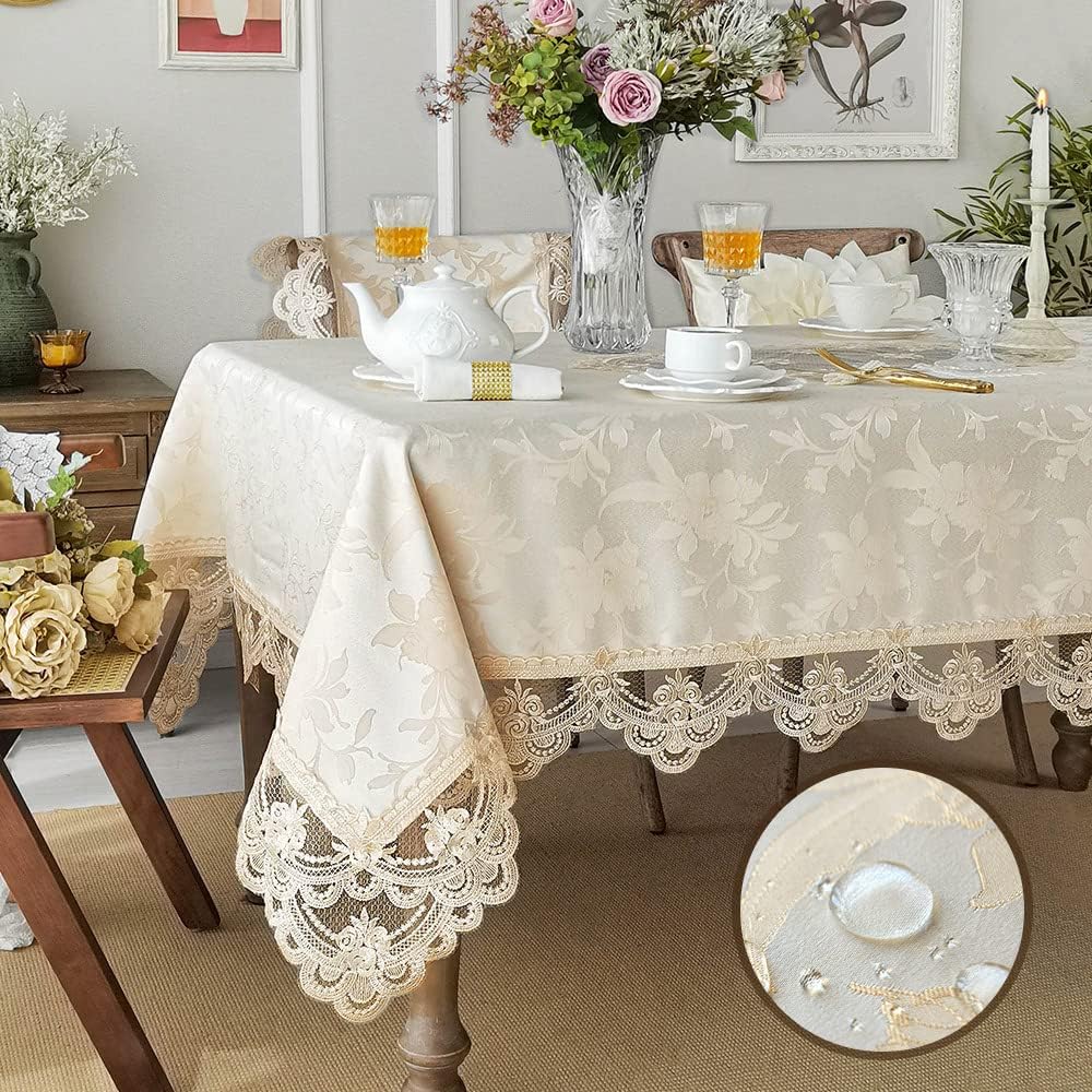 SUTAVIA Lace Tablecloth for Elegant Home Decor and Parties