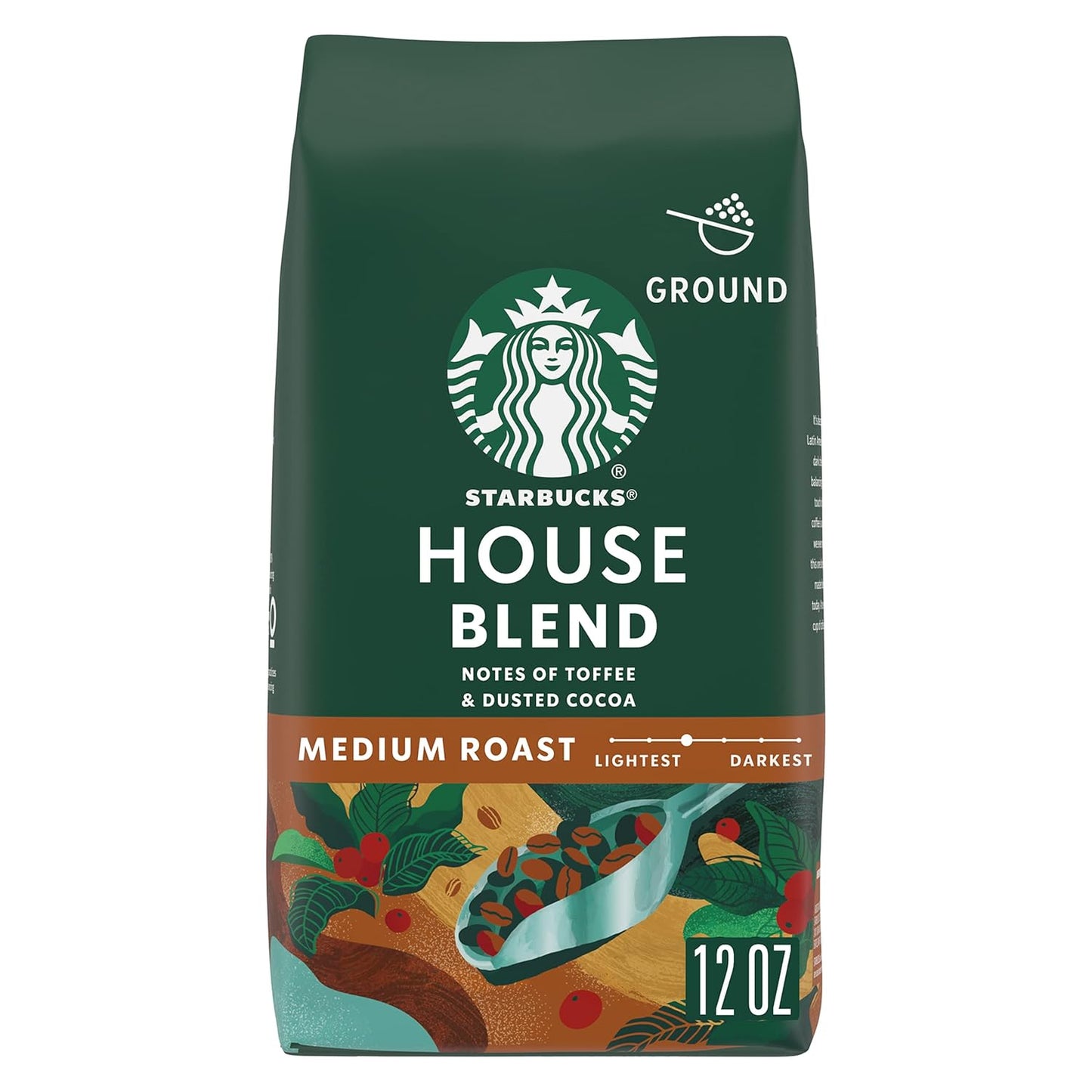 Starbucks House Blend Coffee, Medium Roast, 100% Arabica, 12 oz