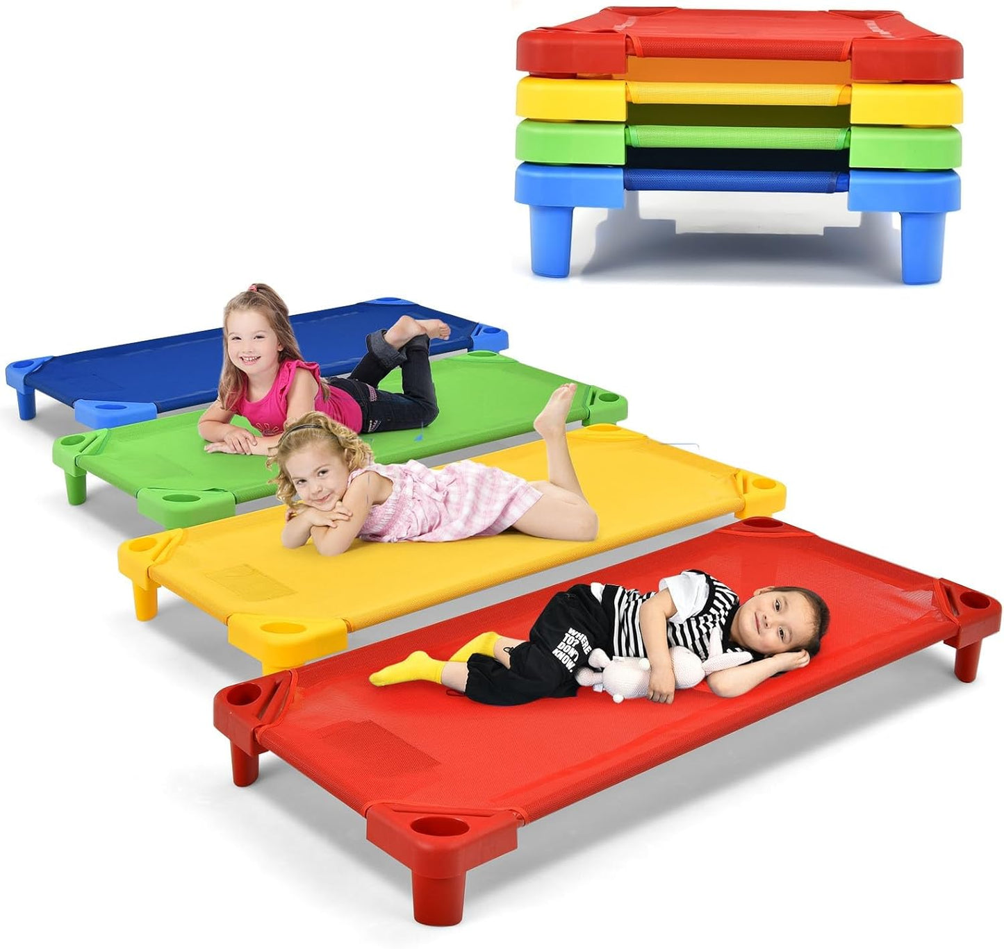 Fireflowery Toddler Cots for Sleeping - Stackable Daycare Furniture