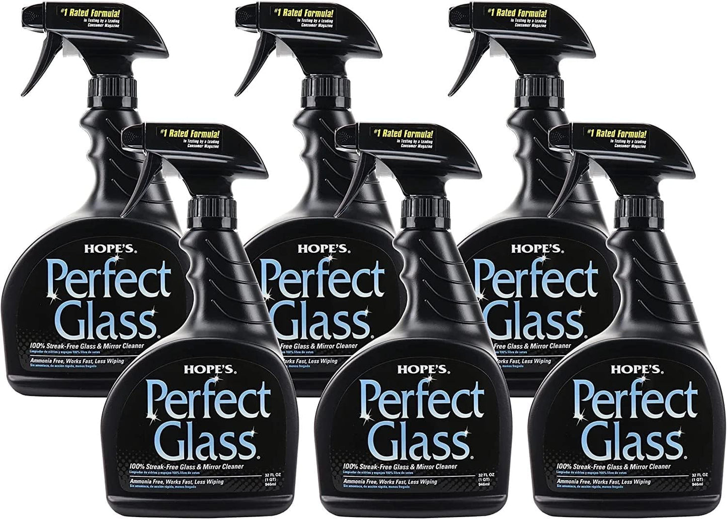 HOPE'S Perfect Glass Cleaner Spray for Streak-Free Shine