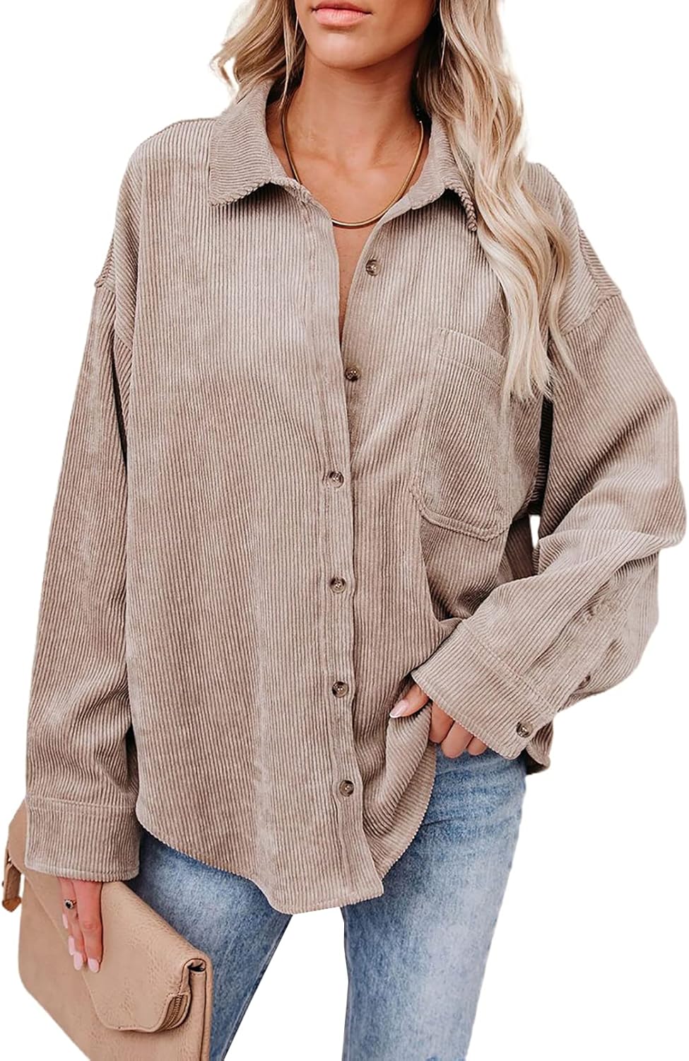Dokotoo Womens Corduroy Button Down Shirt for Every Occasion