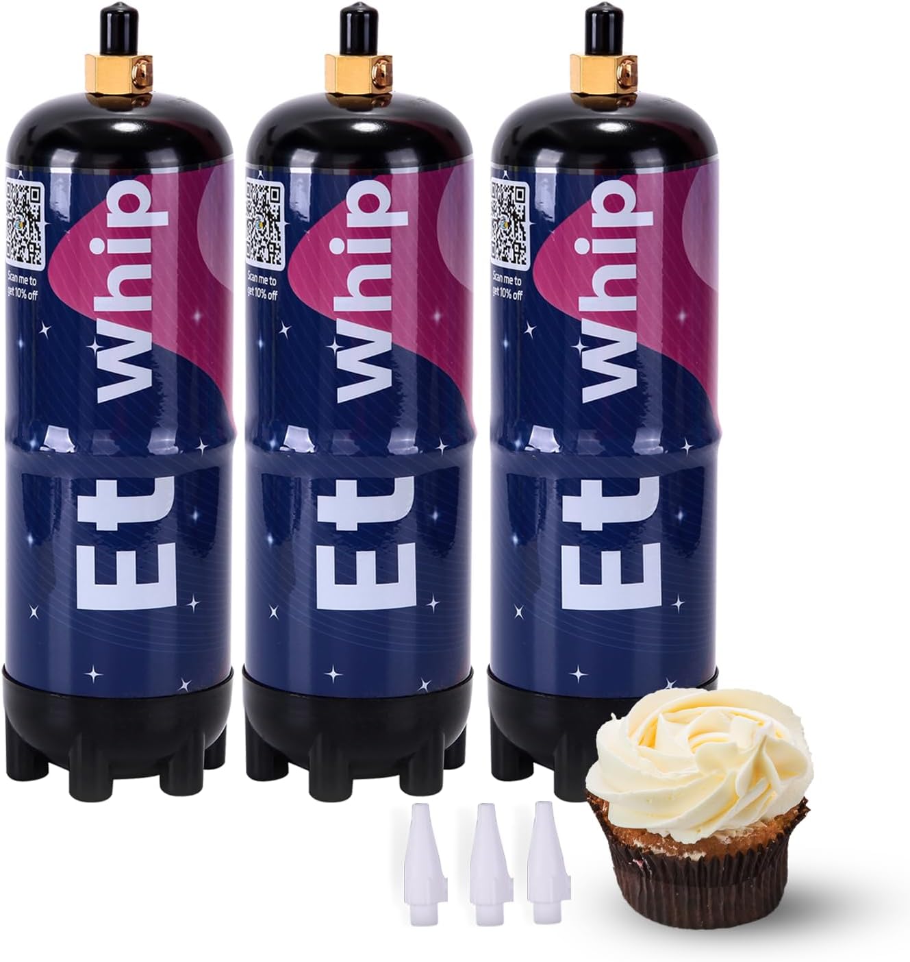 Whip Cream Chargers 3-Pack, Boosting Desserts!