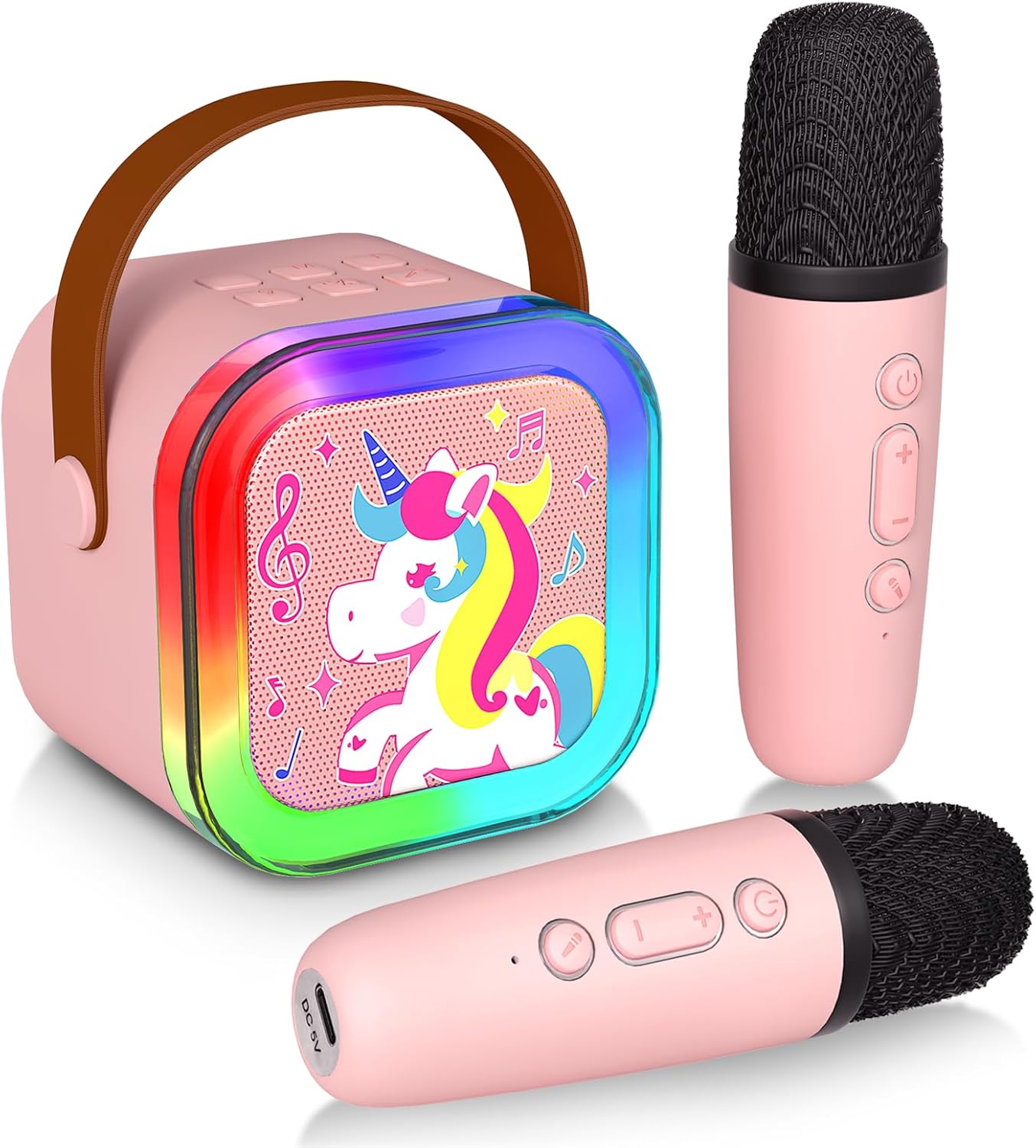 Ultimate Singing Fun! Mini Karaoke Machine with 2 Wireless Mics | Great Gift for All Ages
