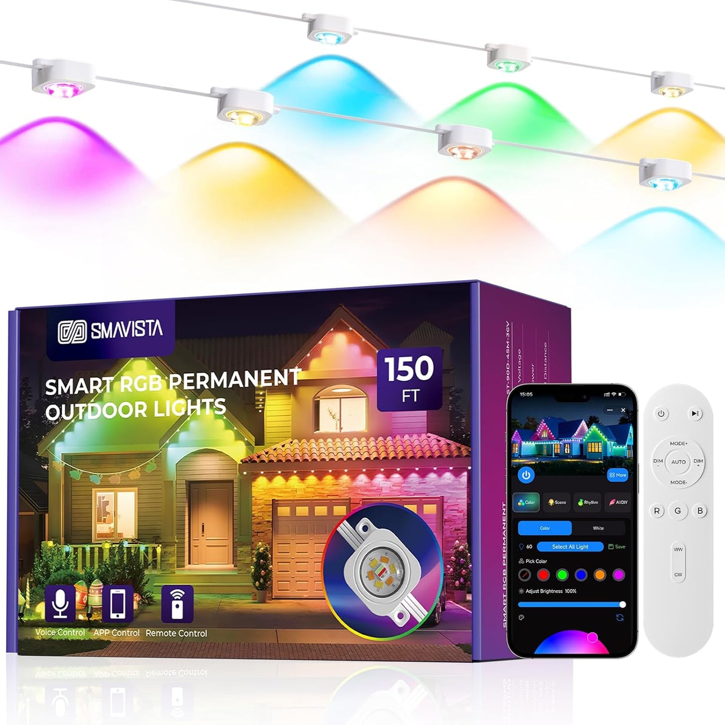 Smart Permanent Outdoor Lights Pro for Year-Round Festive Decor