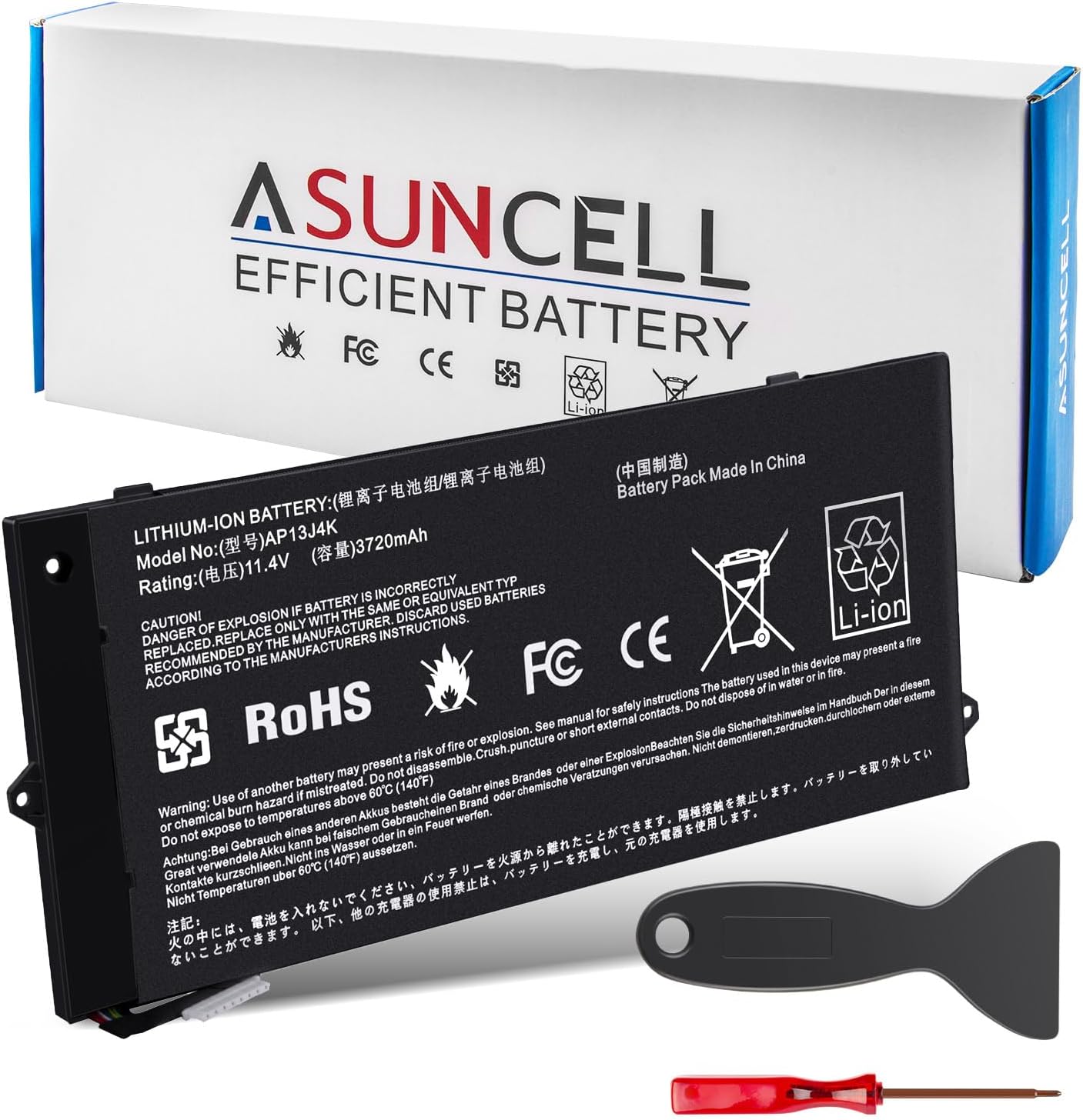 AP13J4K Battery for Acer Chromebook 11.6in - 3720mAh Power