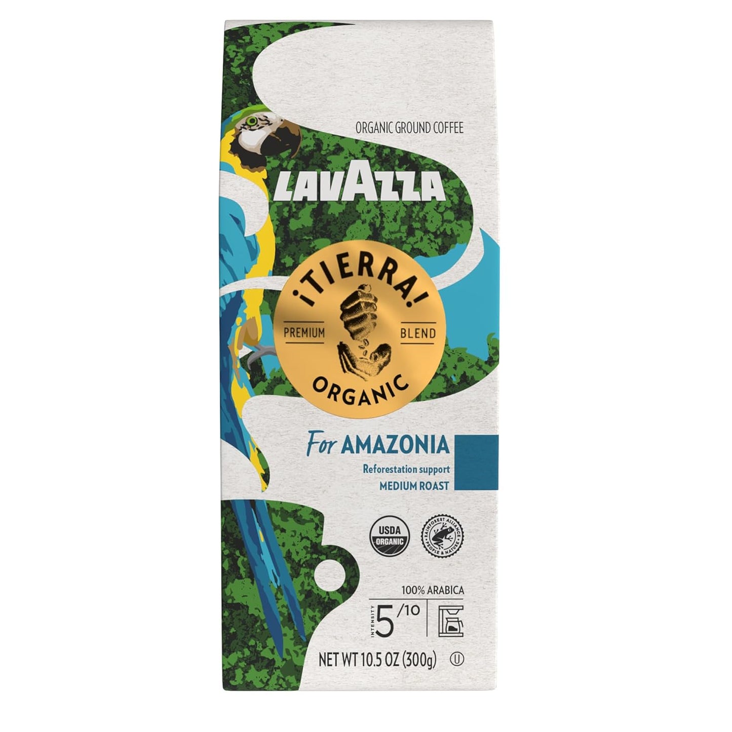 Lavazza Tierra Organic ia Ground Coffee - Floral & Fruity Medium Roast