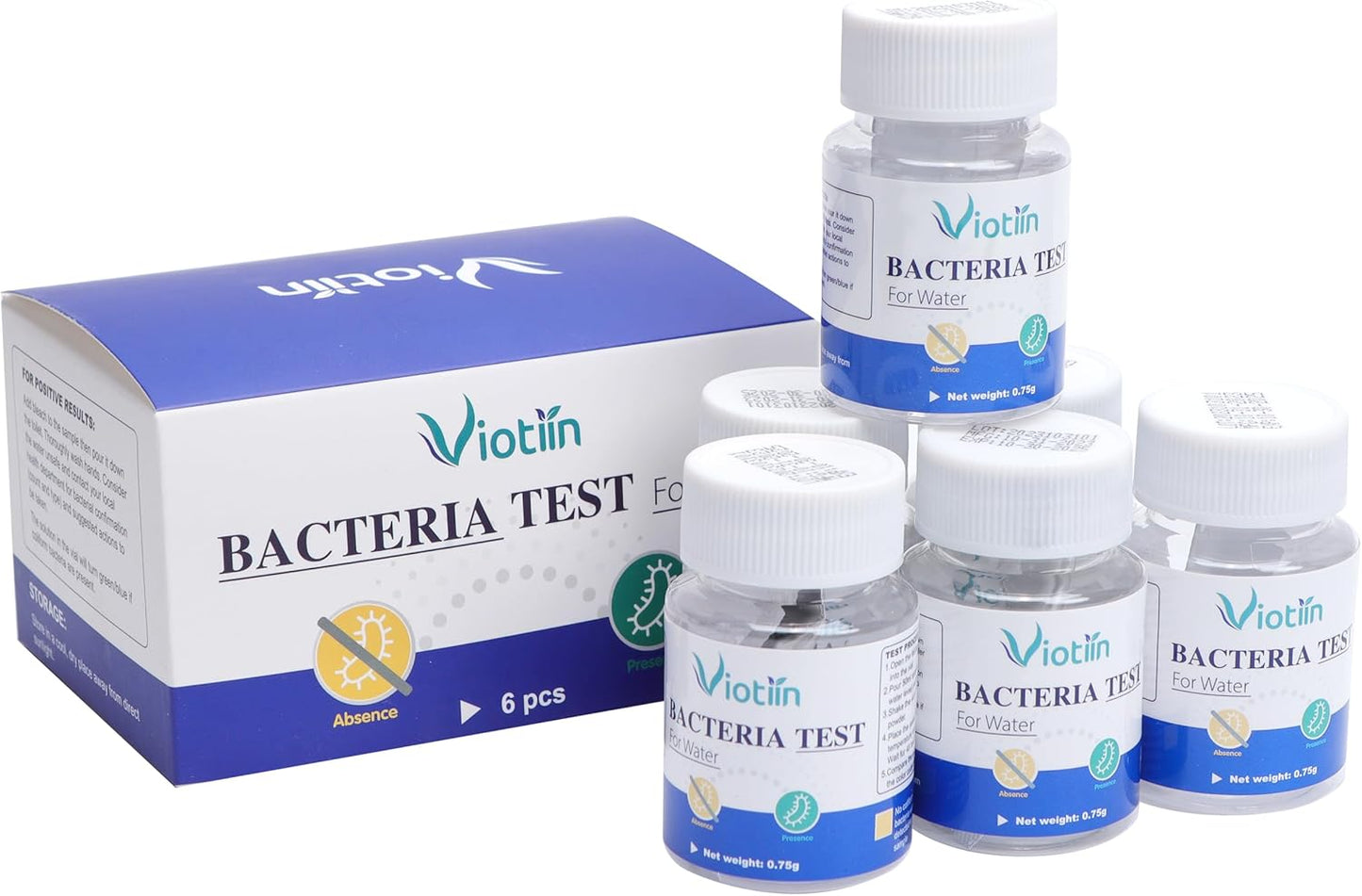 6 Pack E Coli and Coliform Bacteria Water Test Kit for Safety