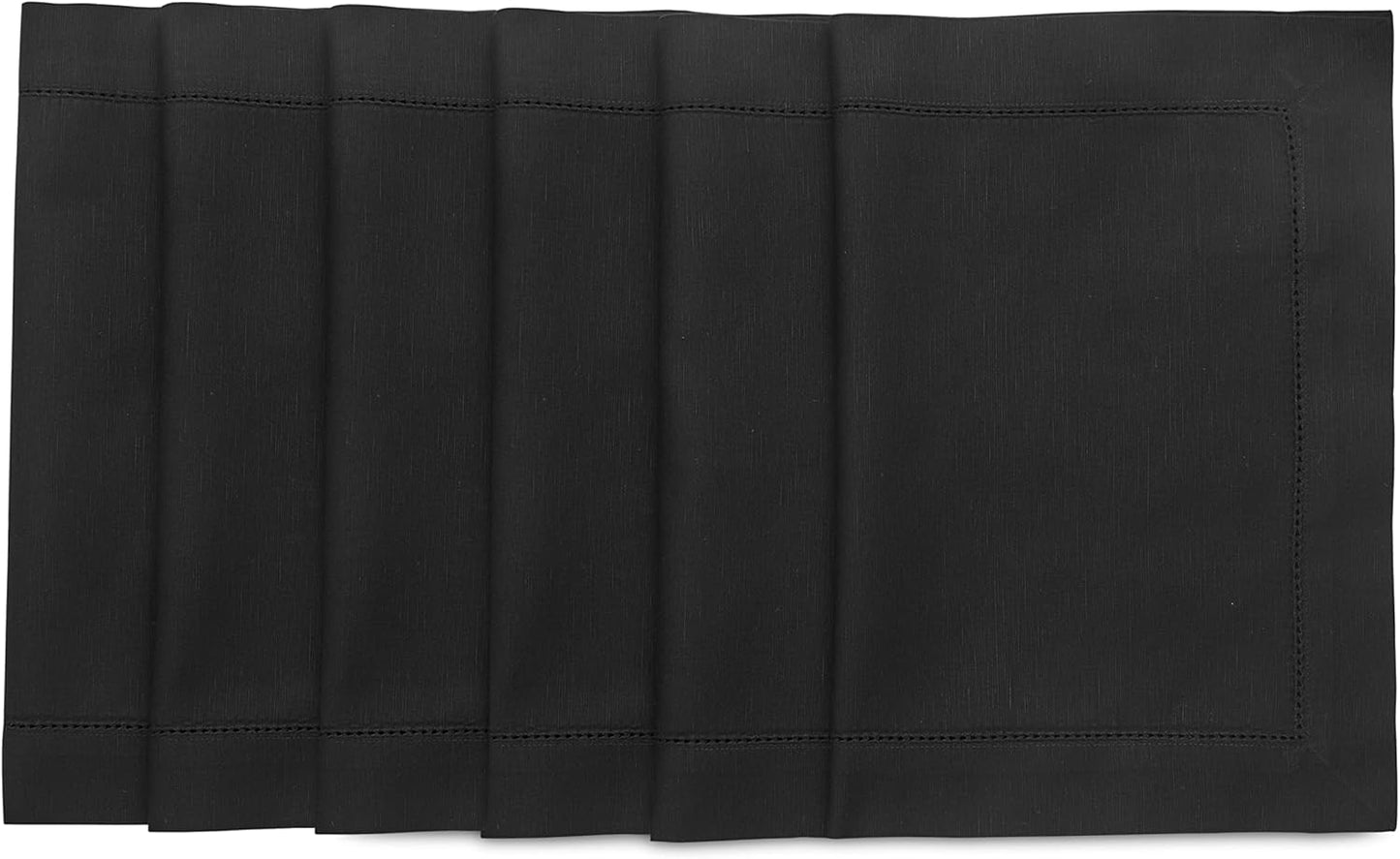 Black Placemats Set of 6 for Halloween and Holiday Gatherings