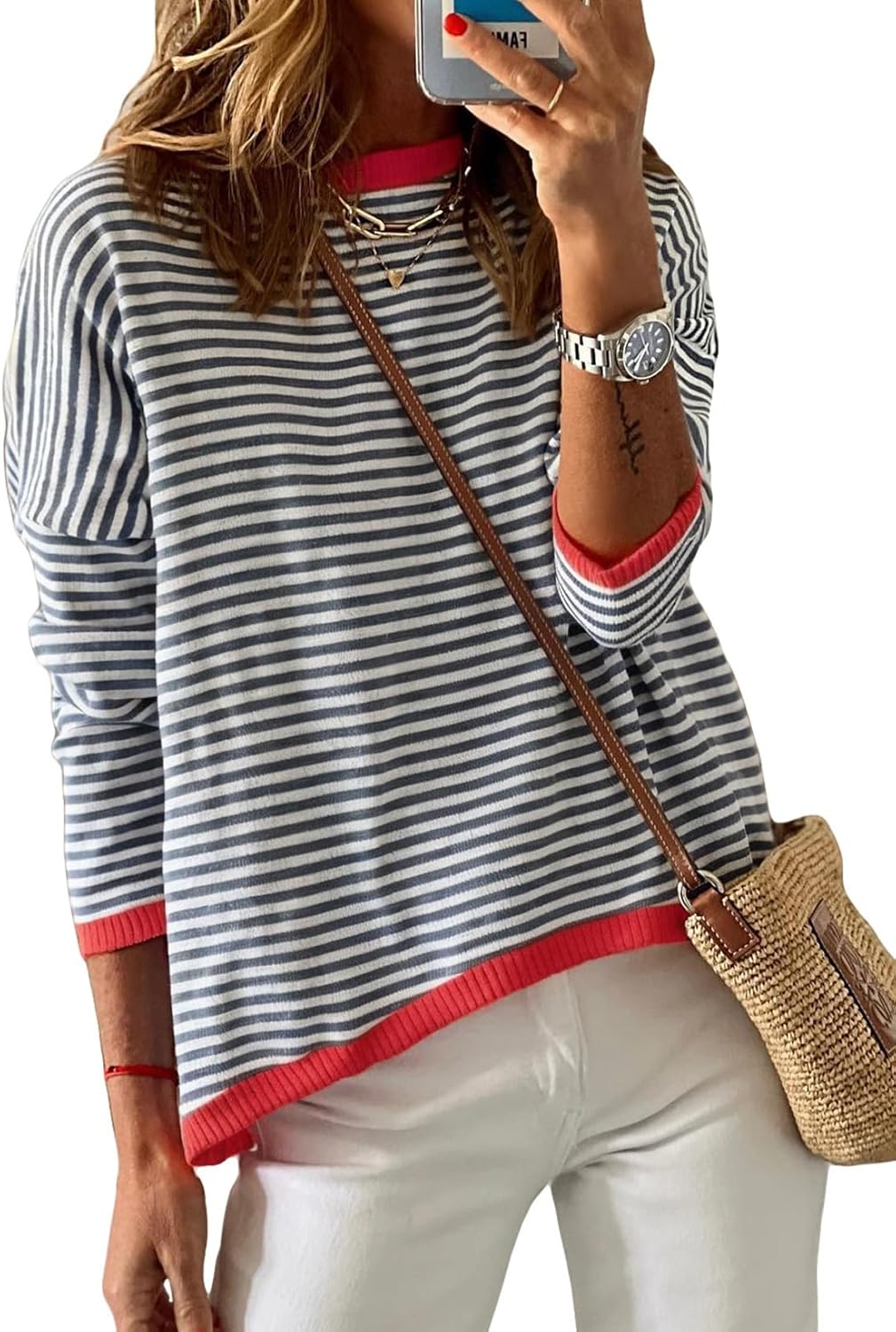 Dokotoo Women's Long Sleeve Sweaters for Casual Fall Fashion