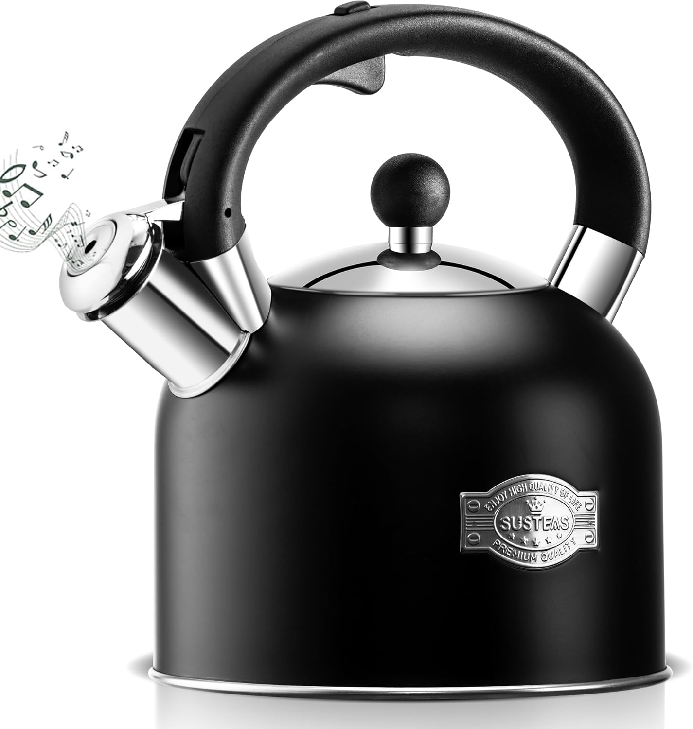 SUSTEAS Whistling Tea Kettle - Premium 3.17QT Stainless Steel