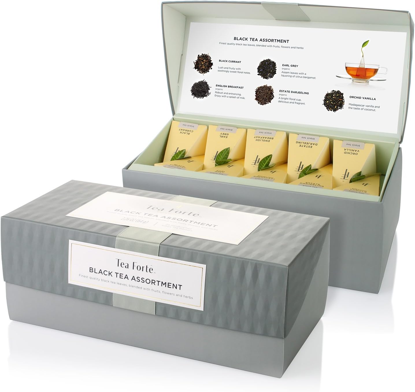 Tea Forte Assorted Black Tea Presentation Box Gift Set Sampler