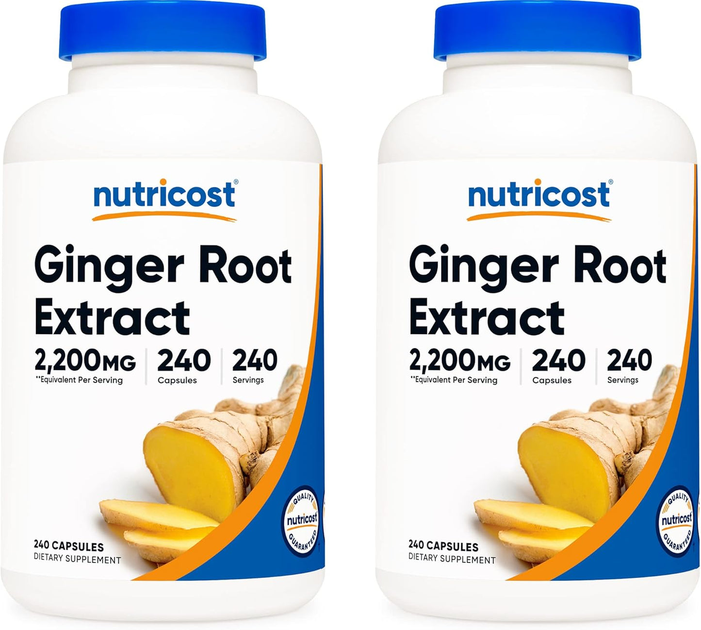 Nutricost Ginger Root Extract 550mg - 240 Capsules for Wellness