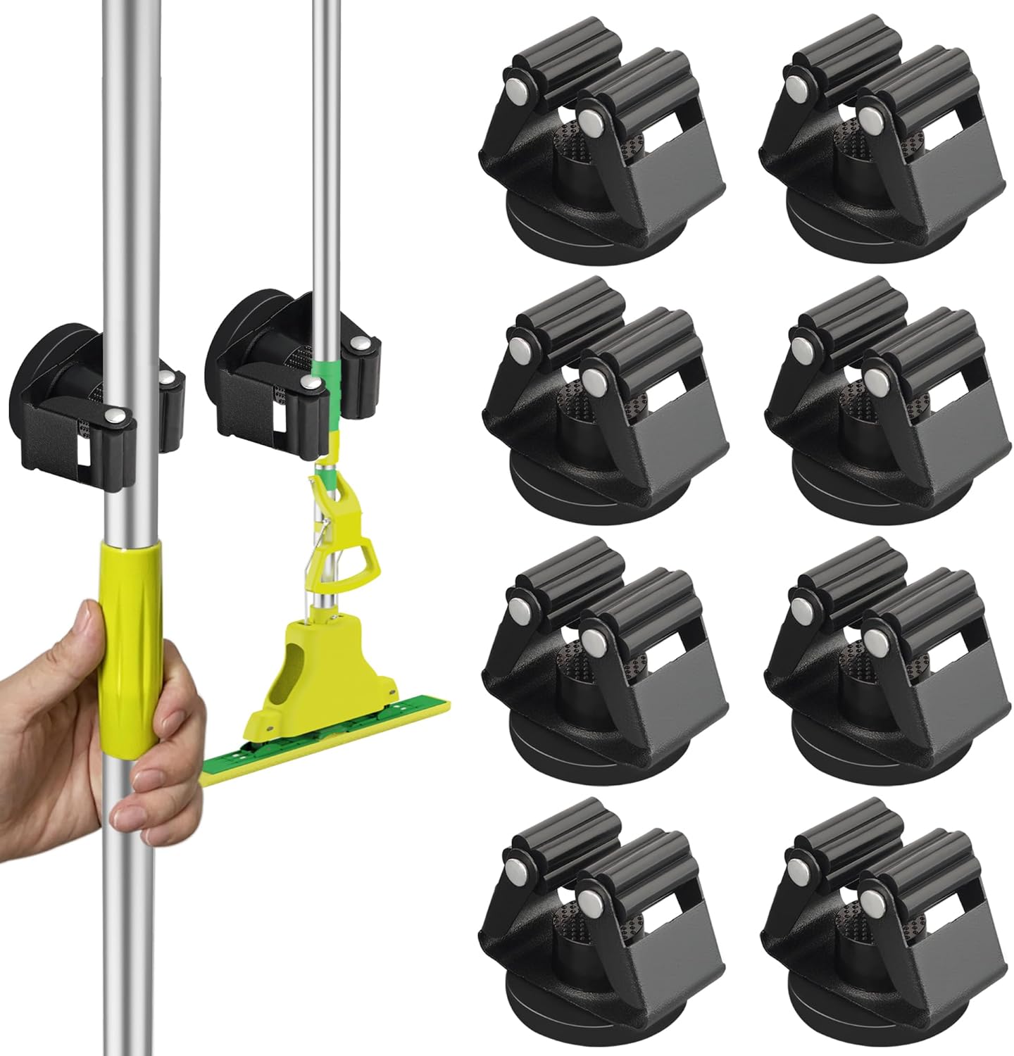 Magnetic Mop Broom Holder for Organized Storage Solutions