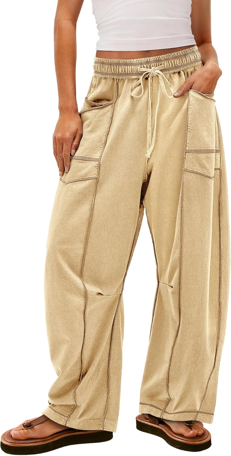 Yanekop Womens Baggy Wide Leg Pants for Casual Fall Wear