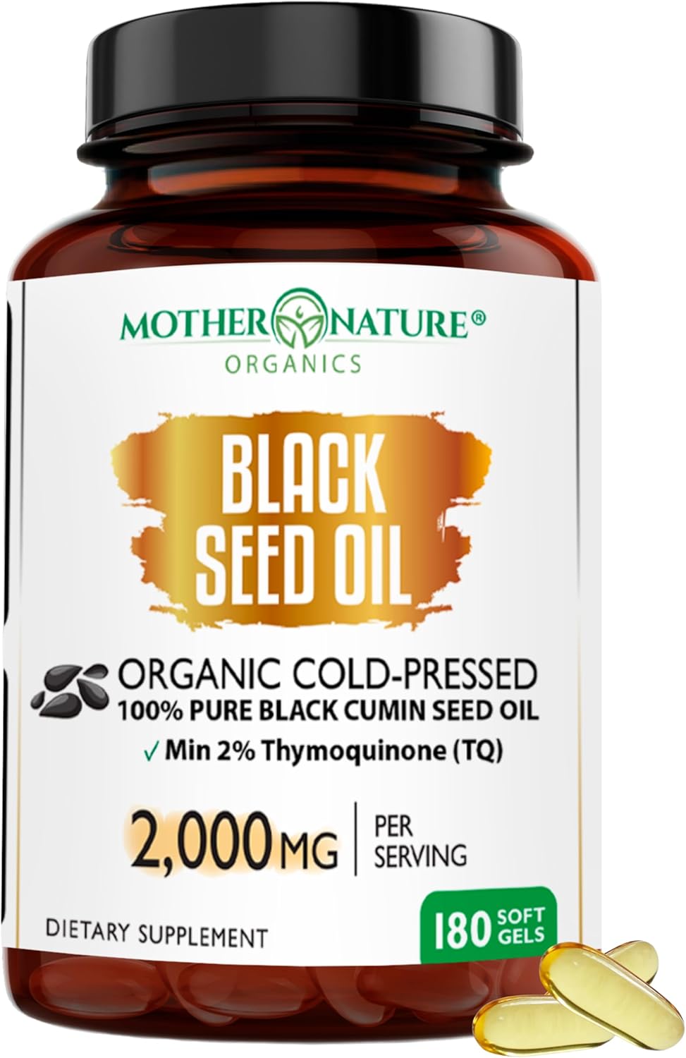 Organic Black Seed Oil Capsules for Immune and Joint Health