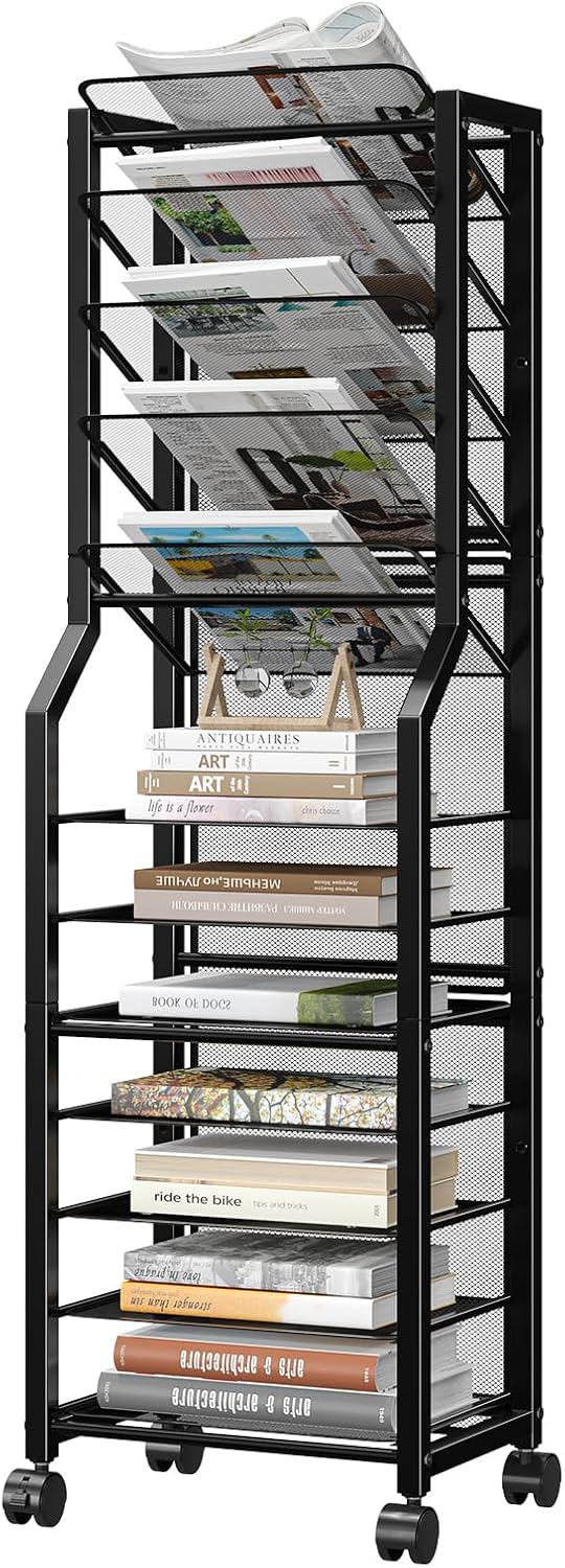 12 Tier Rolling File Cart for Office and Home Organization