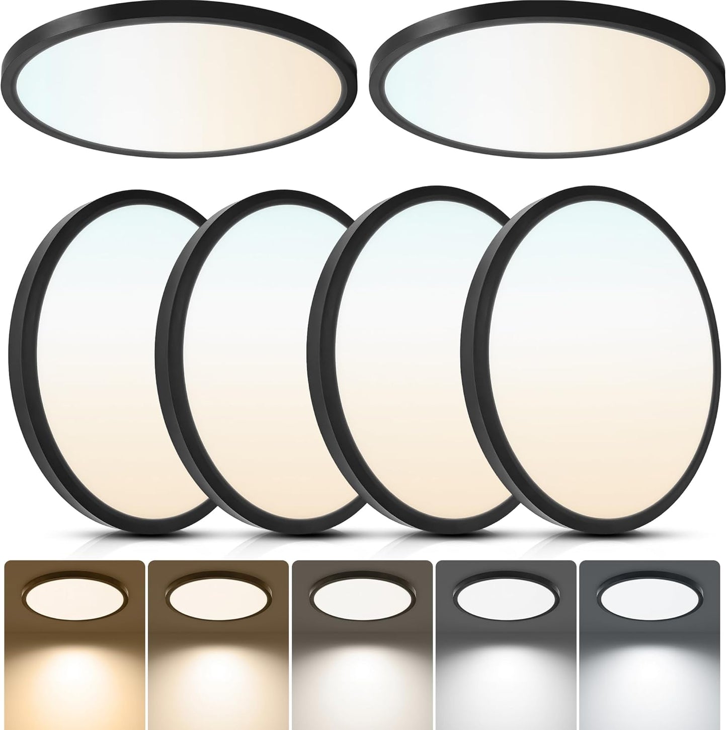 Dimmable LED Flush Mount Ceiling Light Fixtures for Modern Spaces
