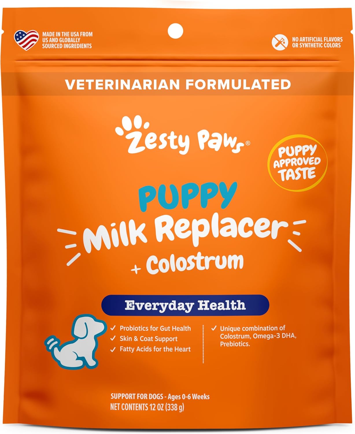 Zesty Paws Puppy Milk Replacer for Healthy Skin and Coat
