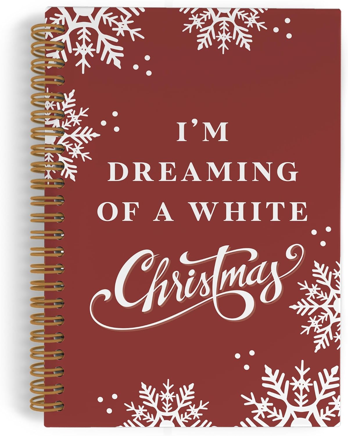 5.5x8.3 Inch Red Christmas Spiral Notebook - Festive Office Gift