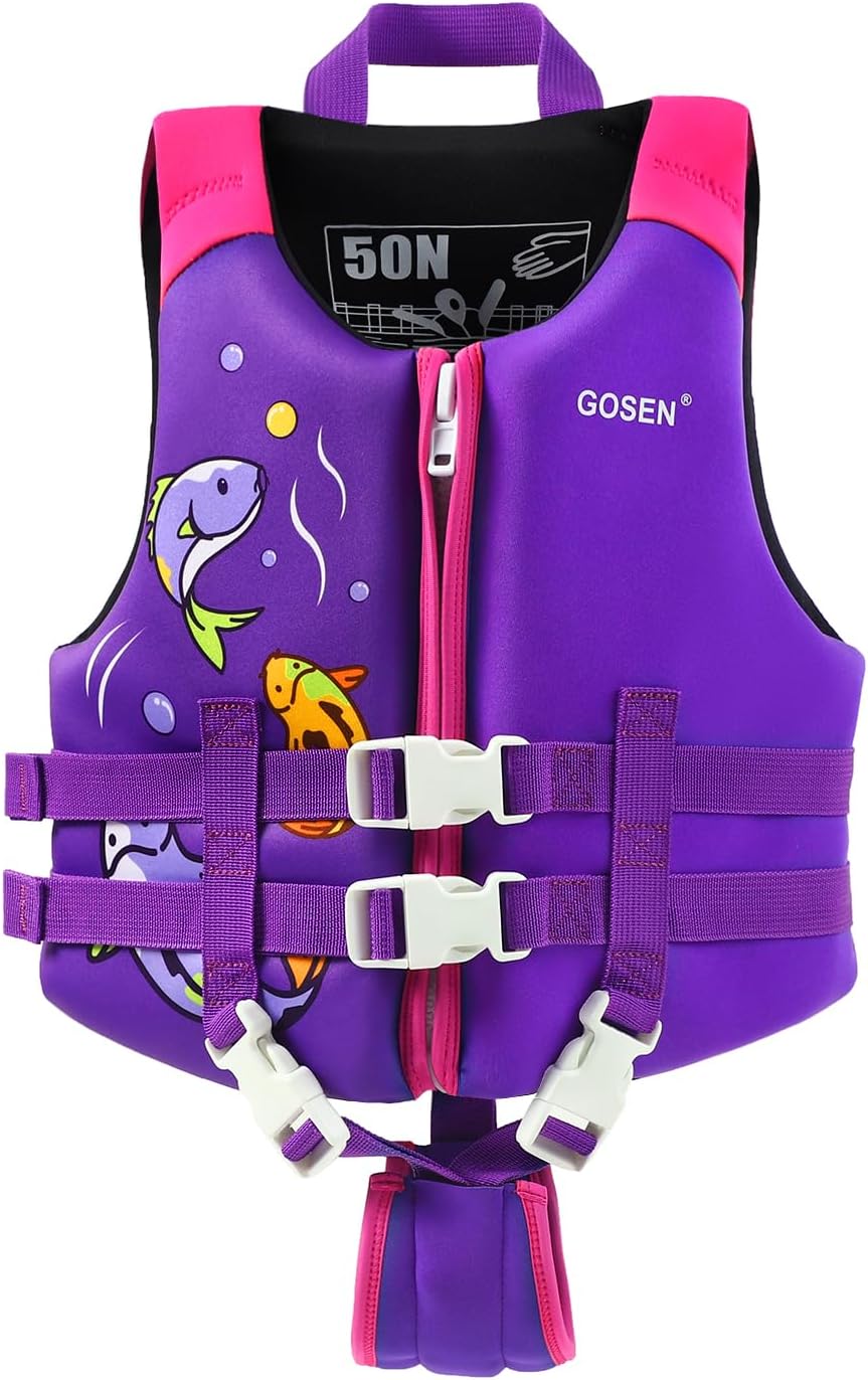 Kids Swim Vest Floaties for 24-66 lbs Boys Girls - Safety First