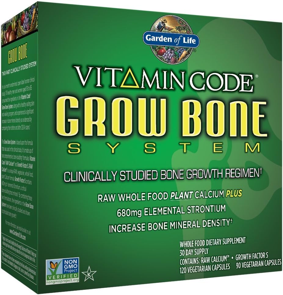 Garden of Life Calcium Supplement for Strong Bones and Gut Health