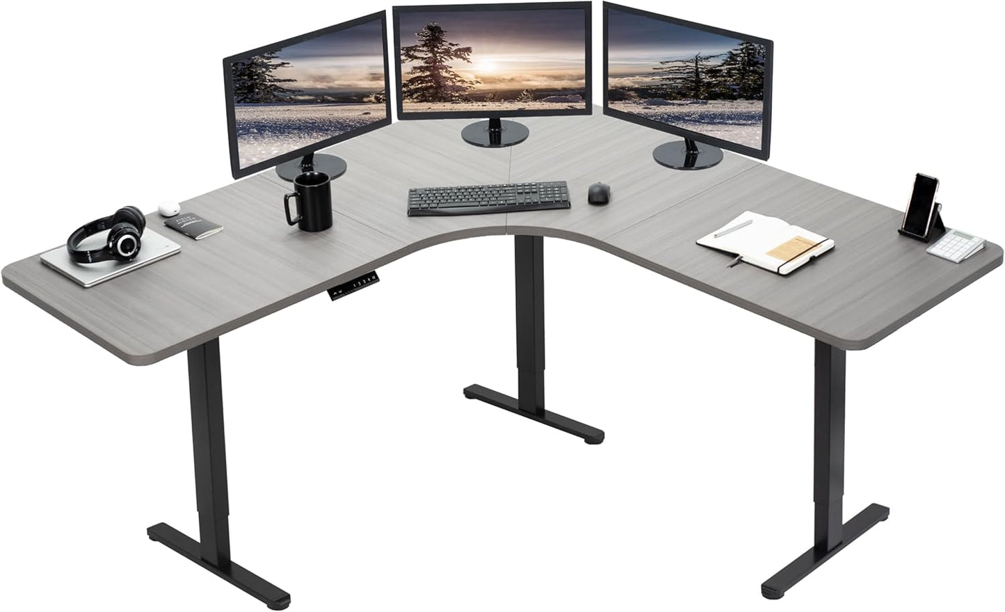 VIVO Electric Height Adjustable L-Shaped Stand Up Desk Review