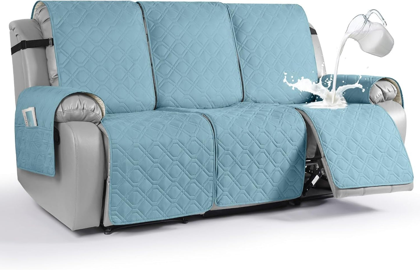 VANSOFY Waterproof Recliner Couch Covers for 3 Seater Sofa