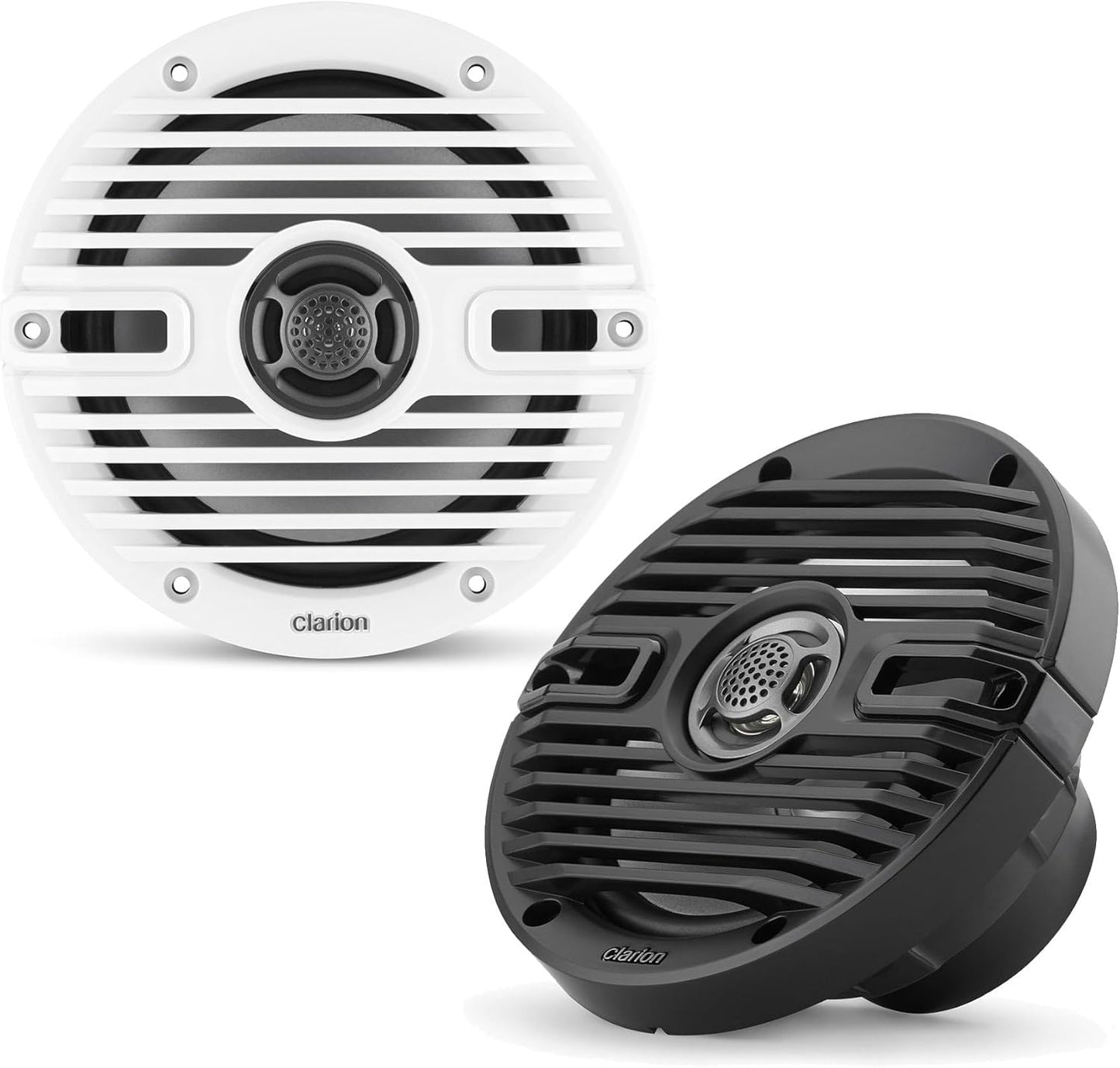 Clarion CMS-651-CWB 6.5 Marine Speakers - 30W RMS Power - Dual Grilles