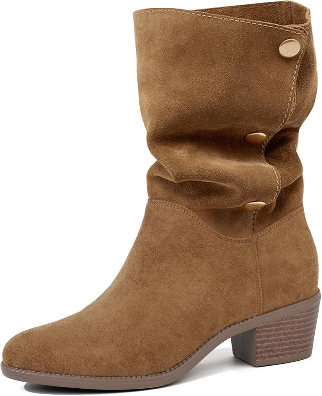 Starmerx Womens Suede Mid Calf Boots for Stylish Versatility