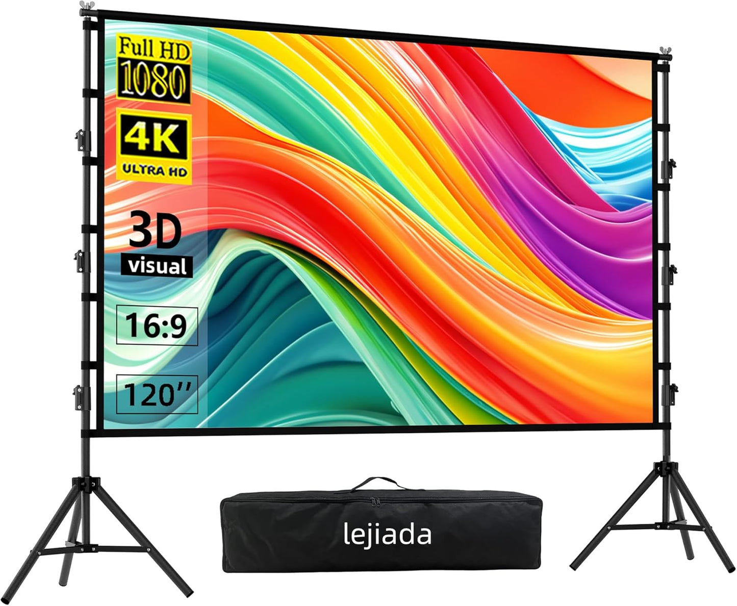 Upgraded 102'' Projector Screen Set - Perfect for Any Occasion!