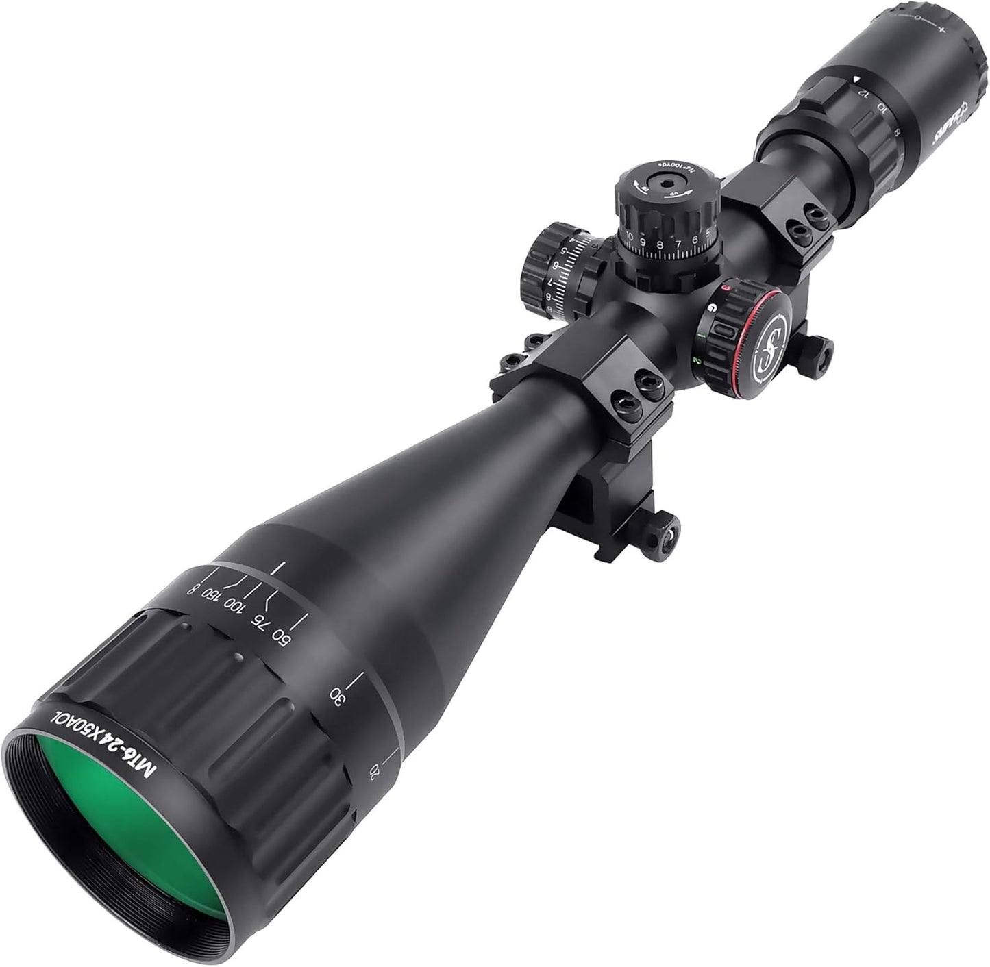 SNIPER Rifle Scope MT 6-24x50 with Illuminated Reticle Features
